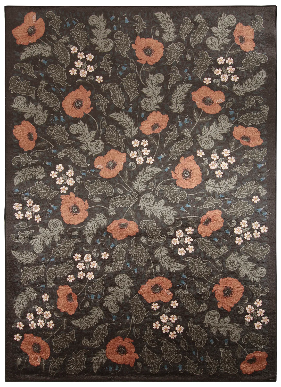 Wilton rug - Poppy (black)