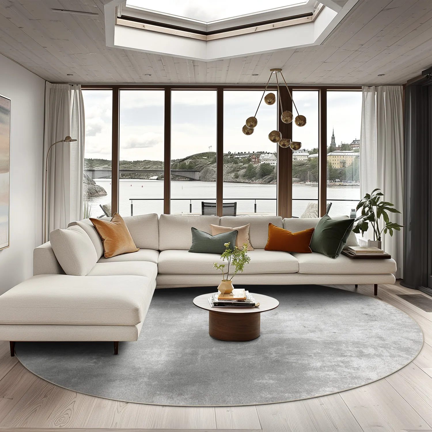 Round rug - Lynton (gray)