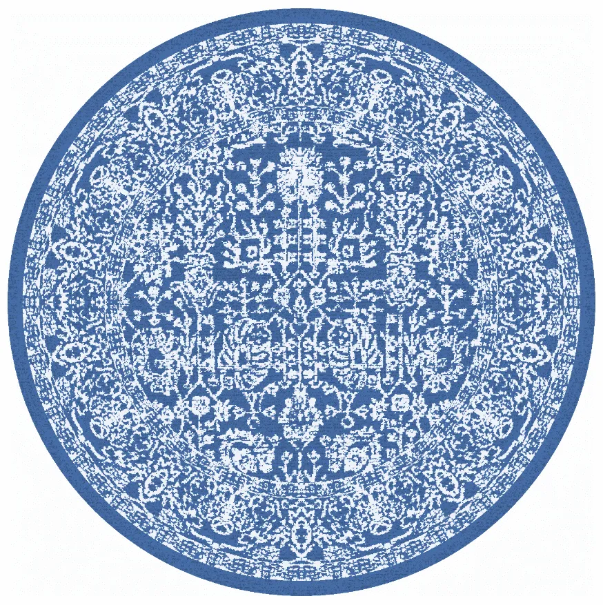 Round rug - Menfi (blue)