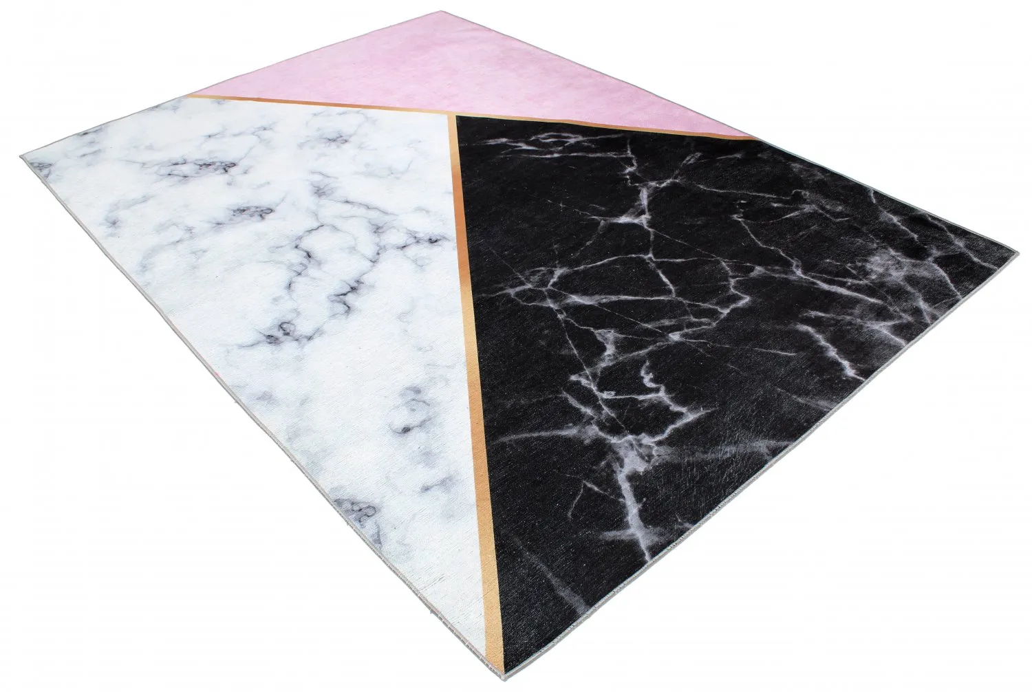 Wilton rug - Savino (black/white/pink)