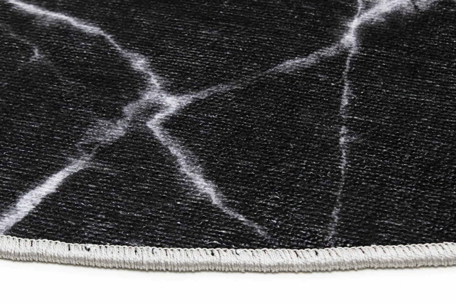 Round rug - Savino (black/white/grey)