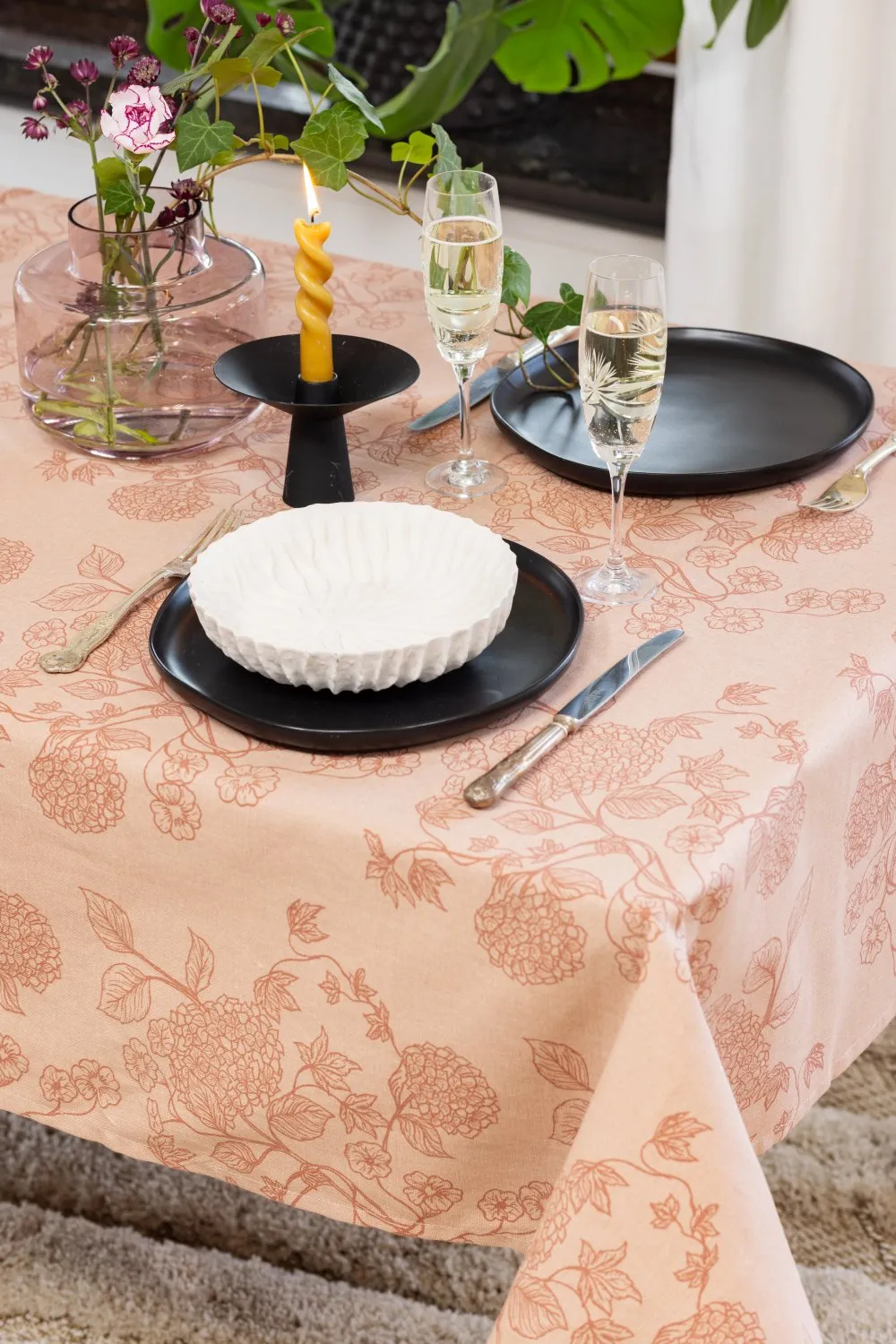 Cotton tablecloth Minna (pink)
