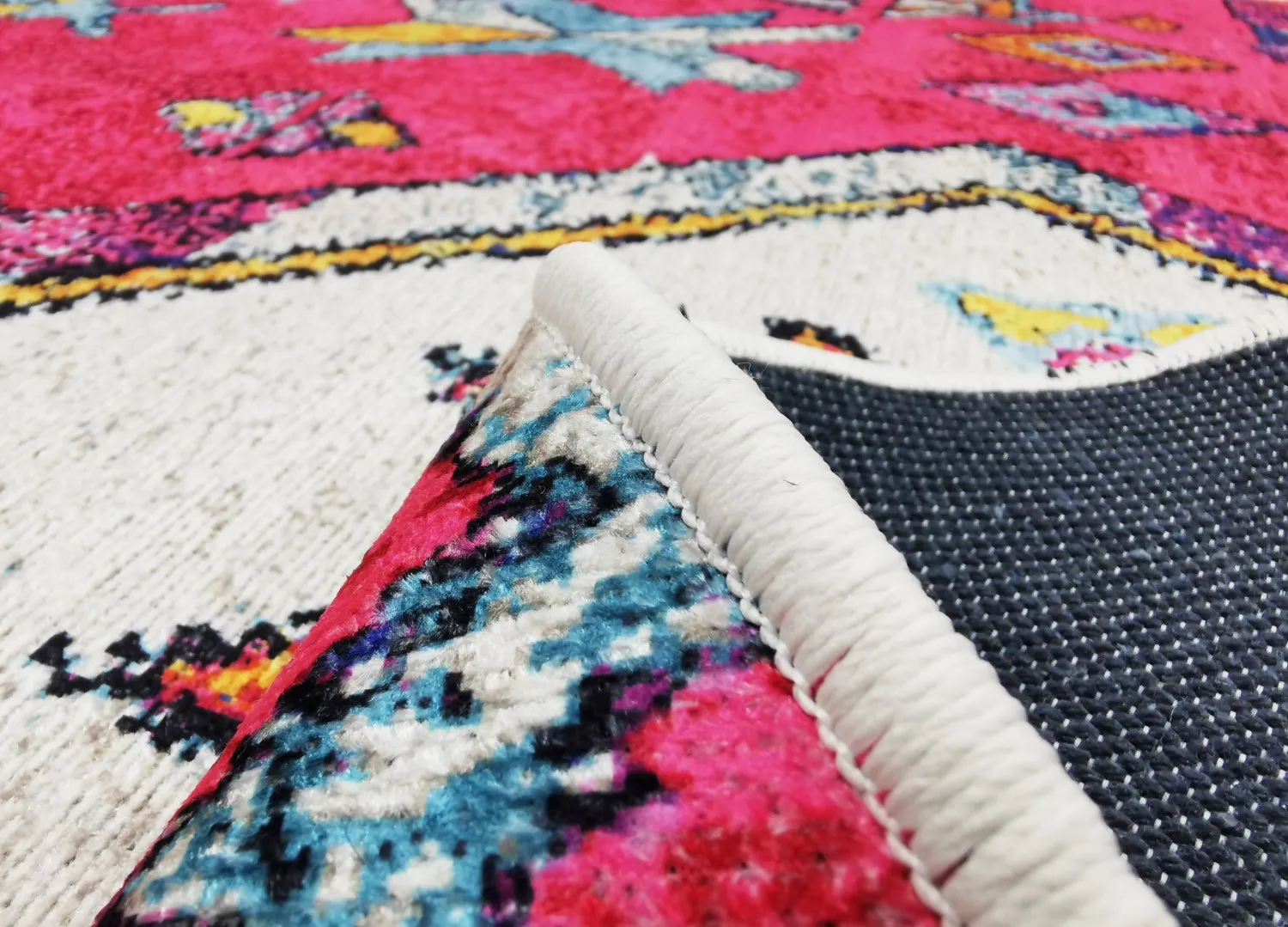 Round rug - Misare (pink/multi)