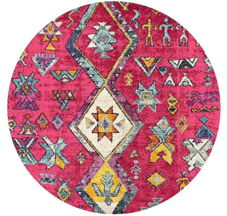 Round rug - Misare (pink/multi)