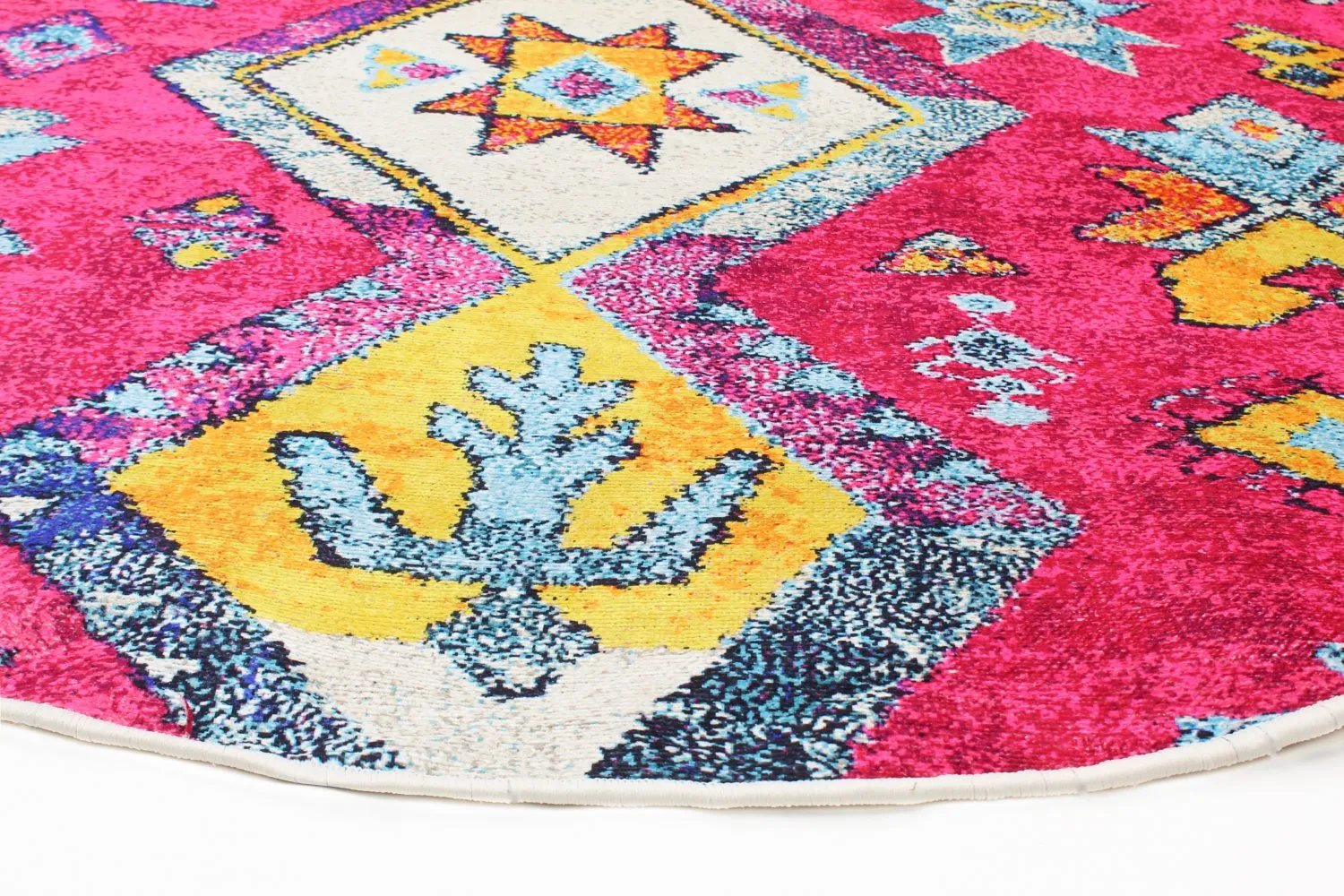 Round rug - Misare (pink/multi)