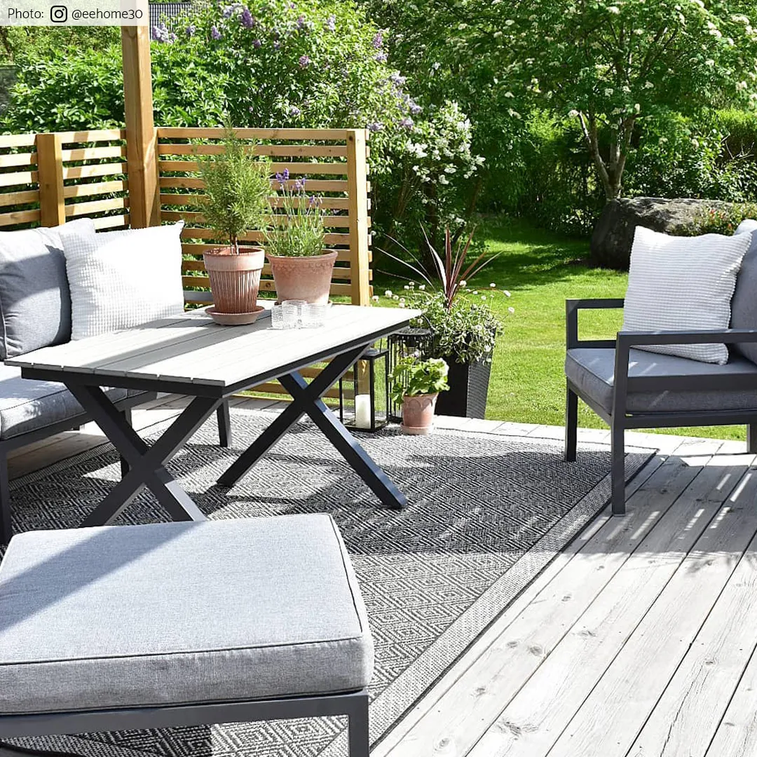 Indoor/Outdoor rug - Monsaraz (black)