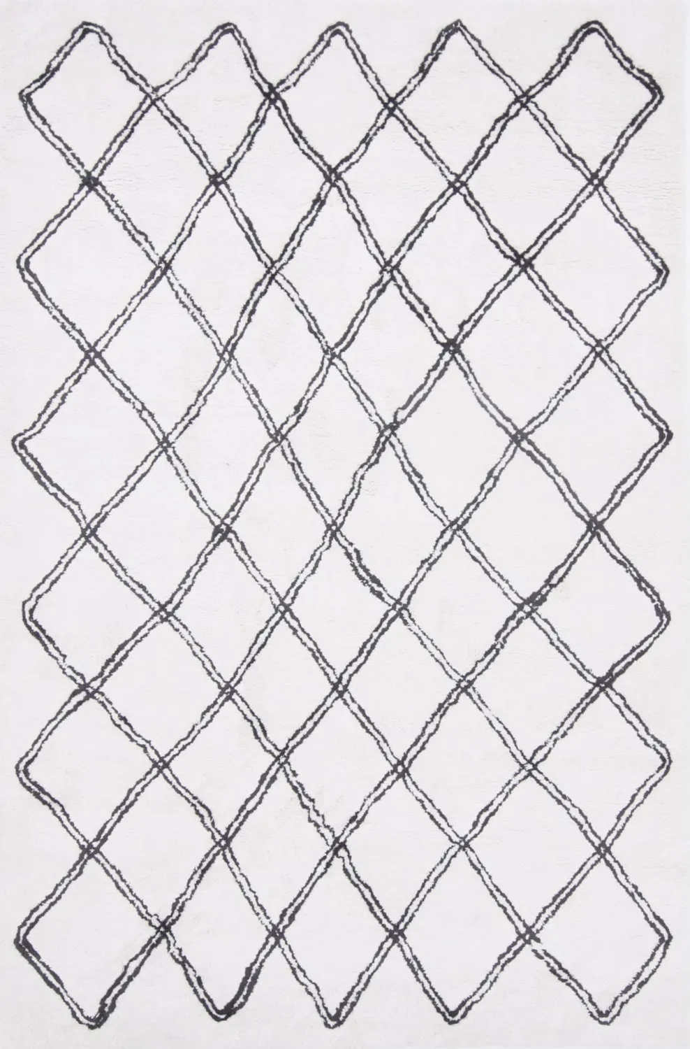 Shaggy rugs - Morocco (black/white)