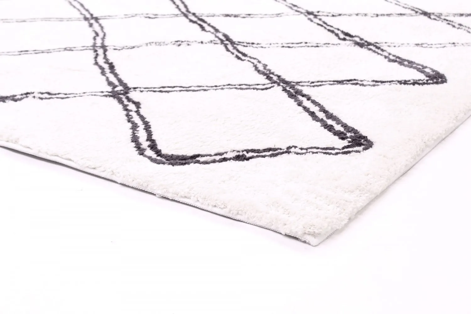Shaggy rugs - Morocco (black/white)