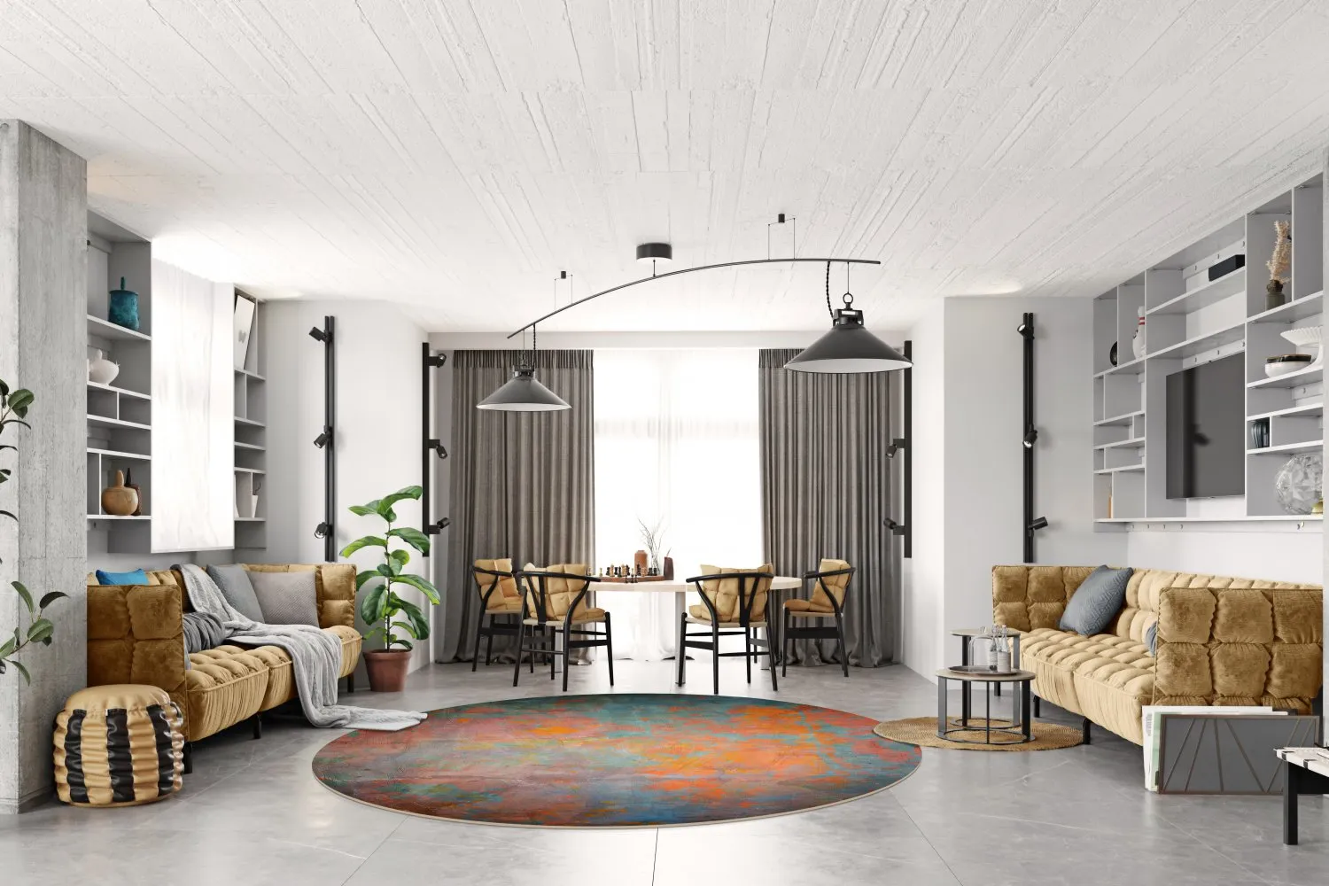 Round rug - Foggia (multi)