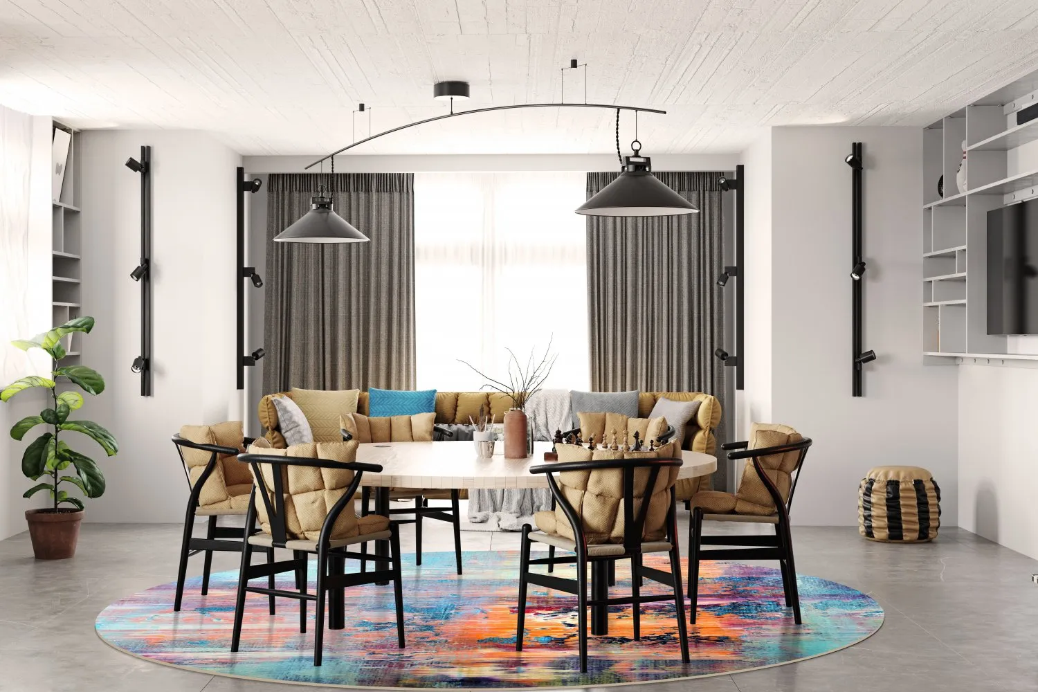 Round rug - Levico (multi)