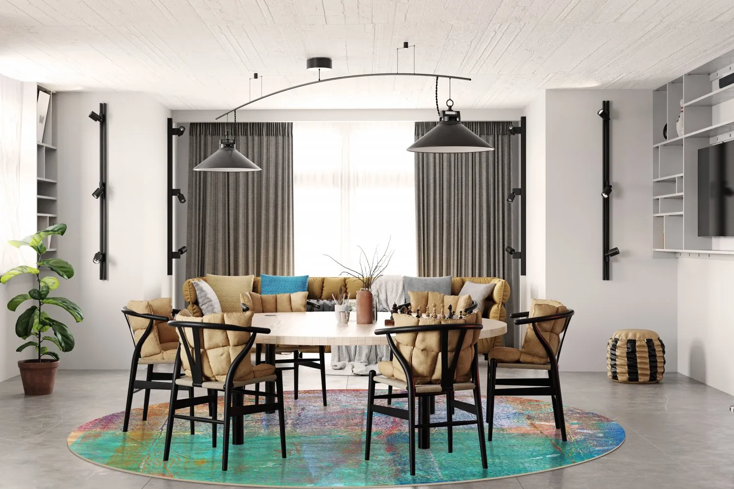 Round rug - Trento (multi)