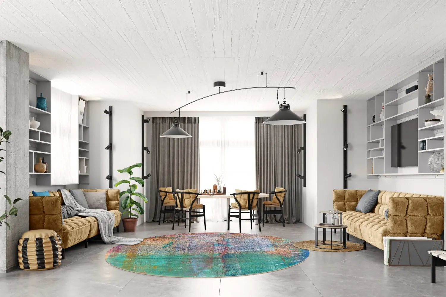 Round rug - Trento (multi)