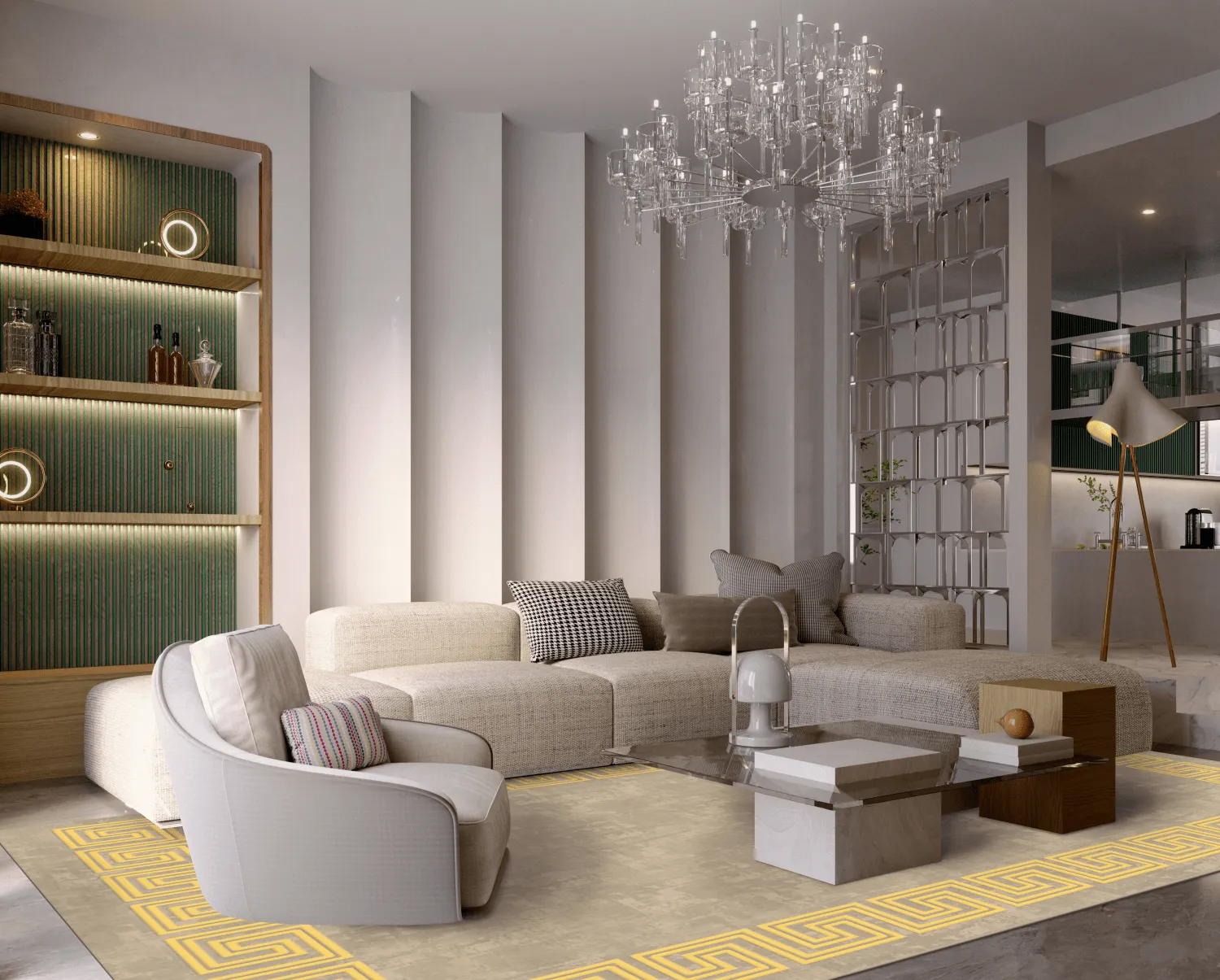 Wilton rug - Myra (beige/yellow)