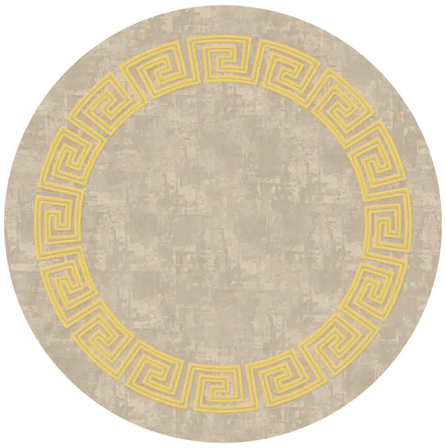 Round rug - Myra (beige/yellow)