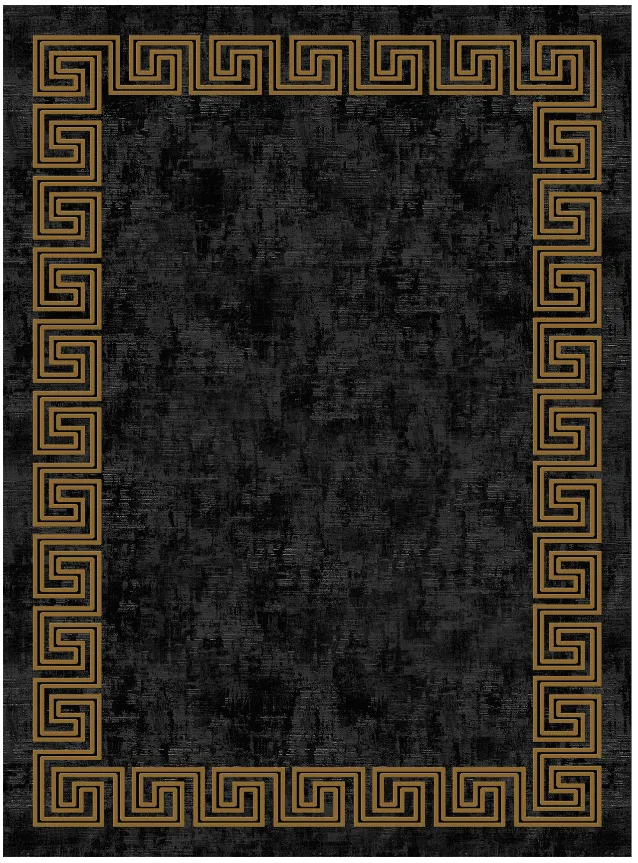 Wilton rug - Myra (black/gold)
