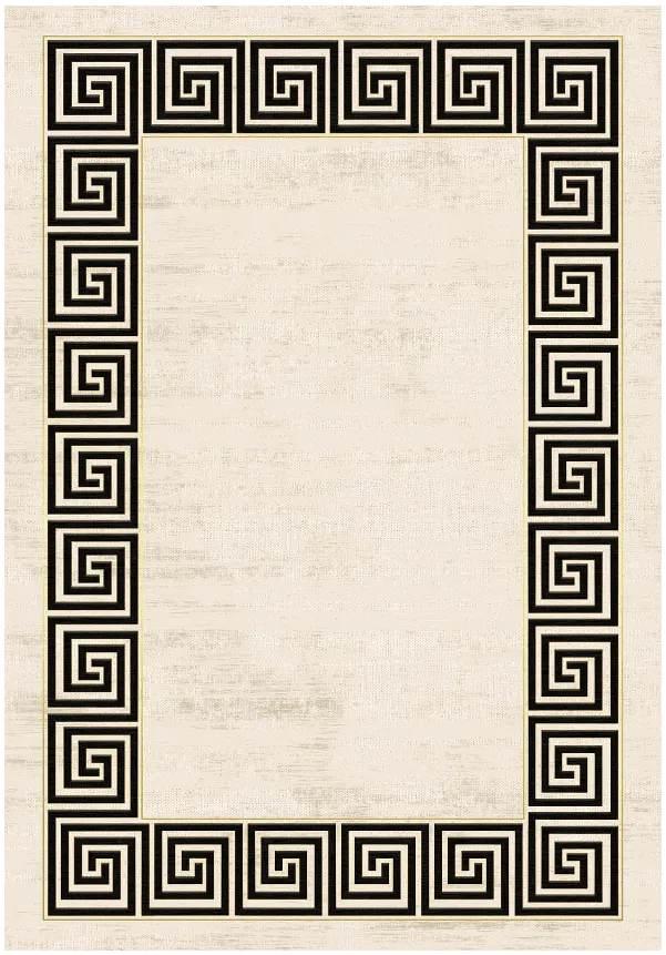 Wilton rug - Mytos (beige/black)