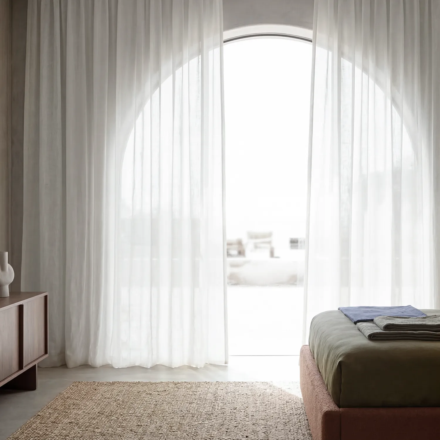 Curtains 2-Pack - Linen Curtain Noemi (white)