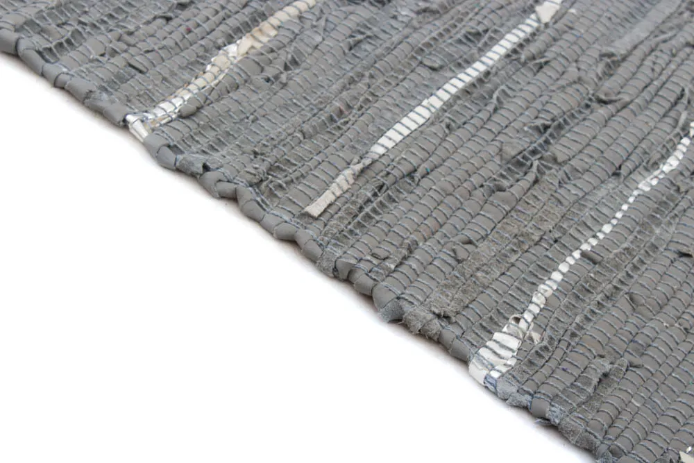 Rag rugs - Nordal Design (grey - 100% leather)