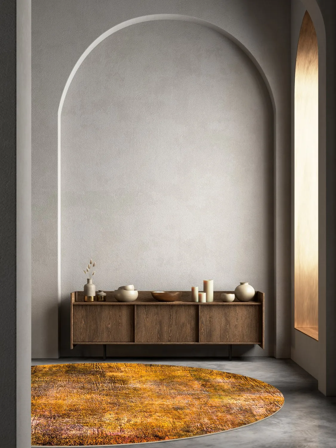 Round rug - Biella (orange)