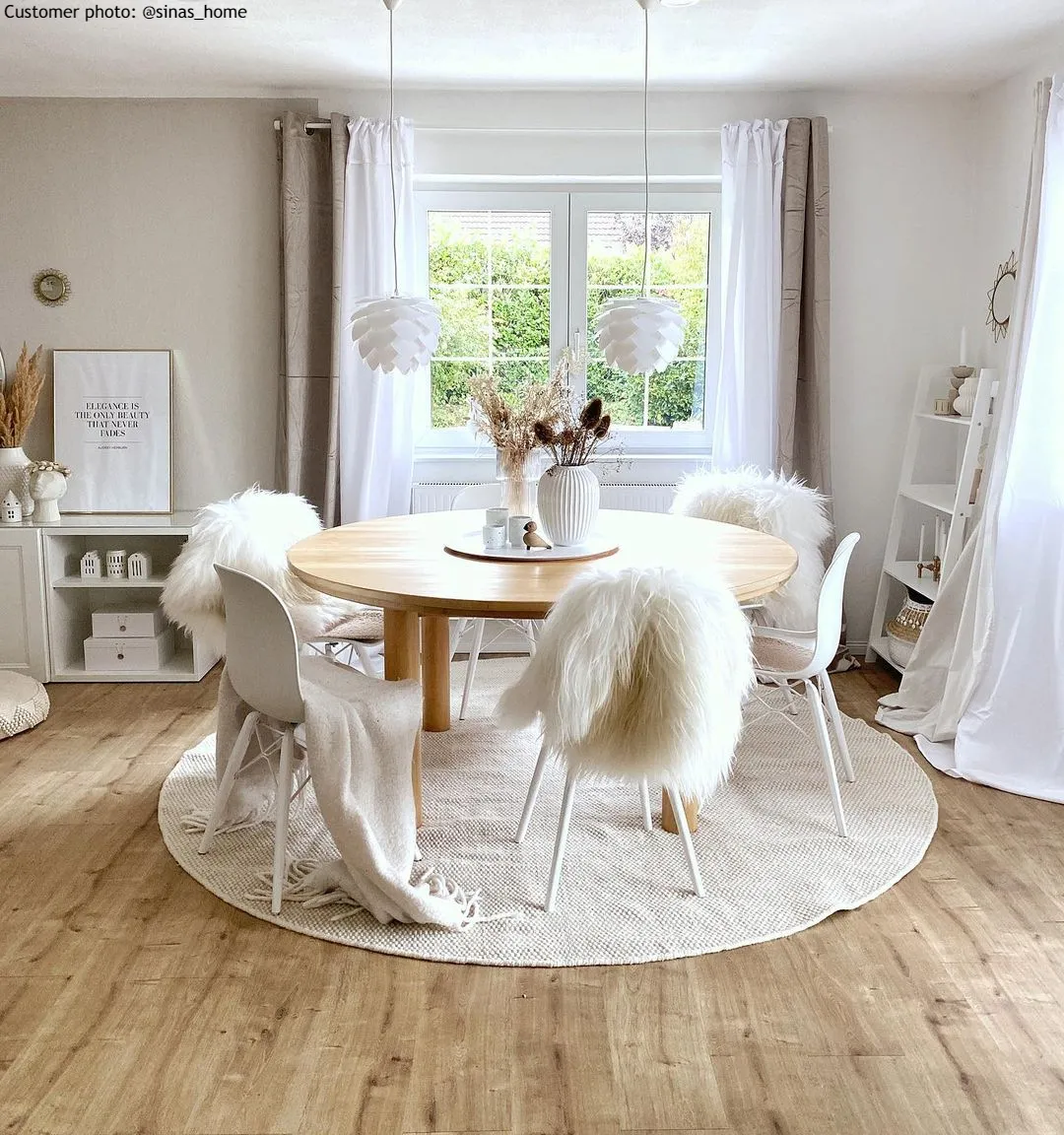 Round rug - Otago (white)