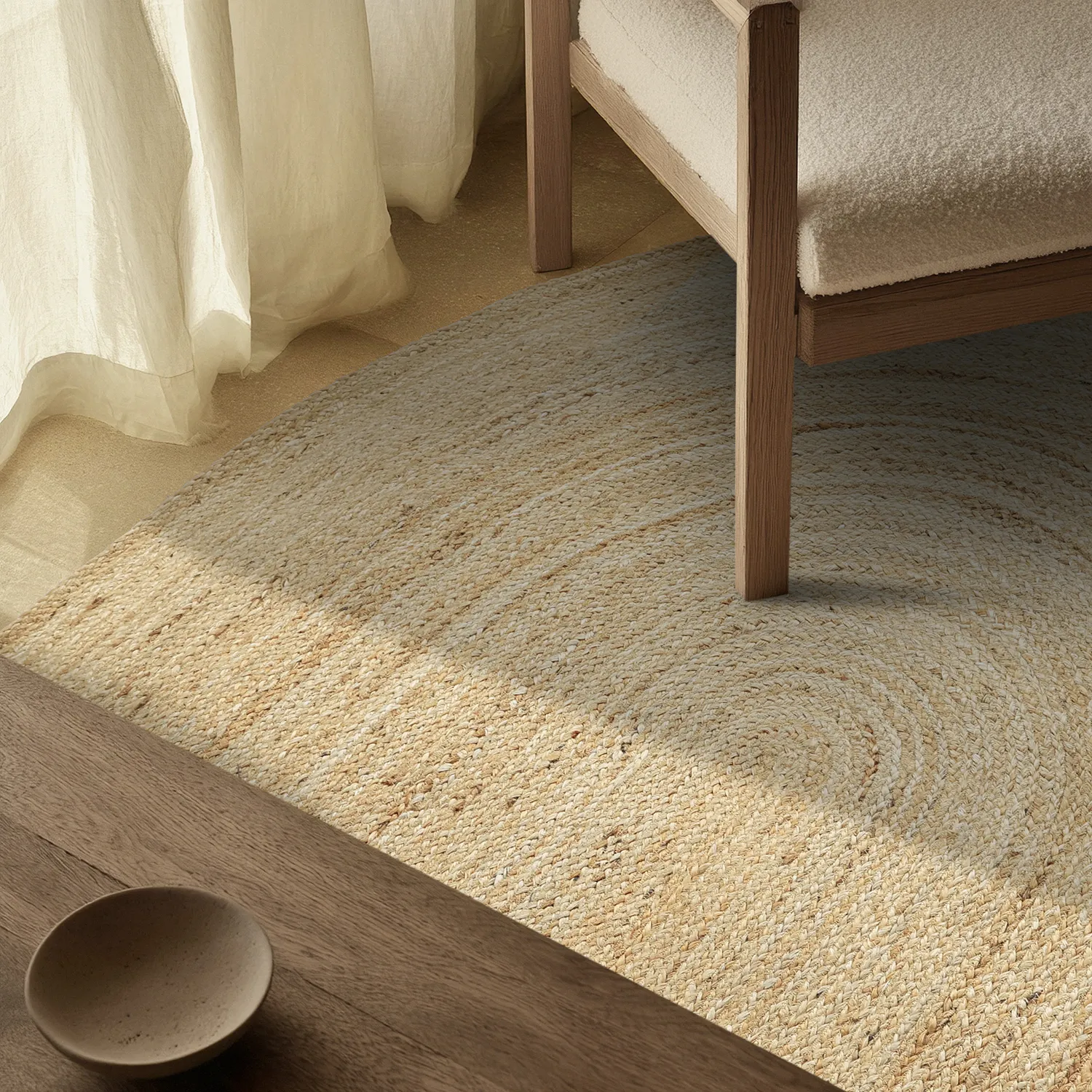 Oval jute rug - San Francisco (jute)
