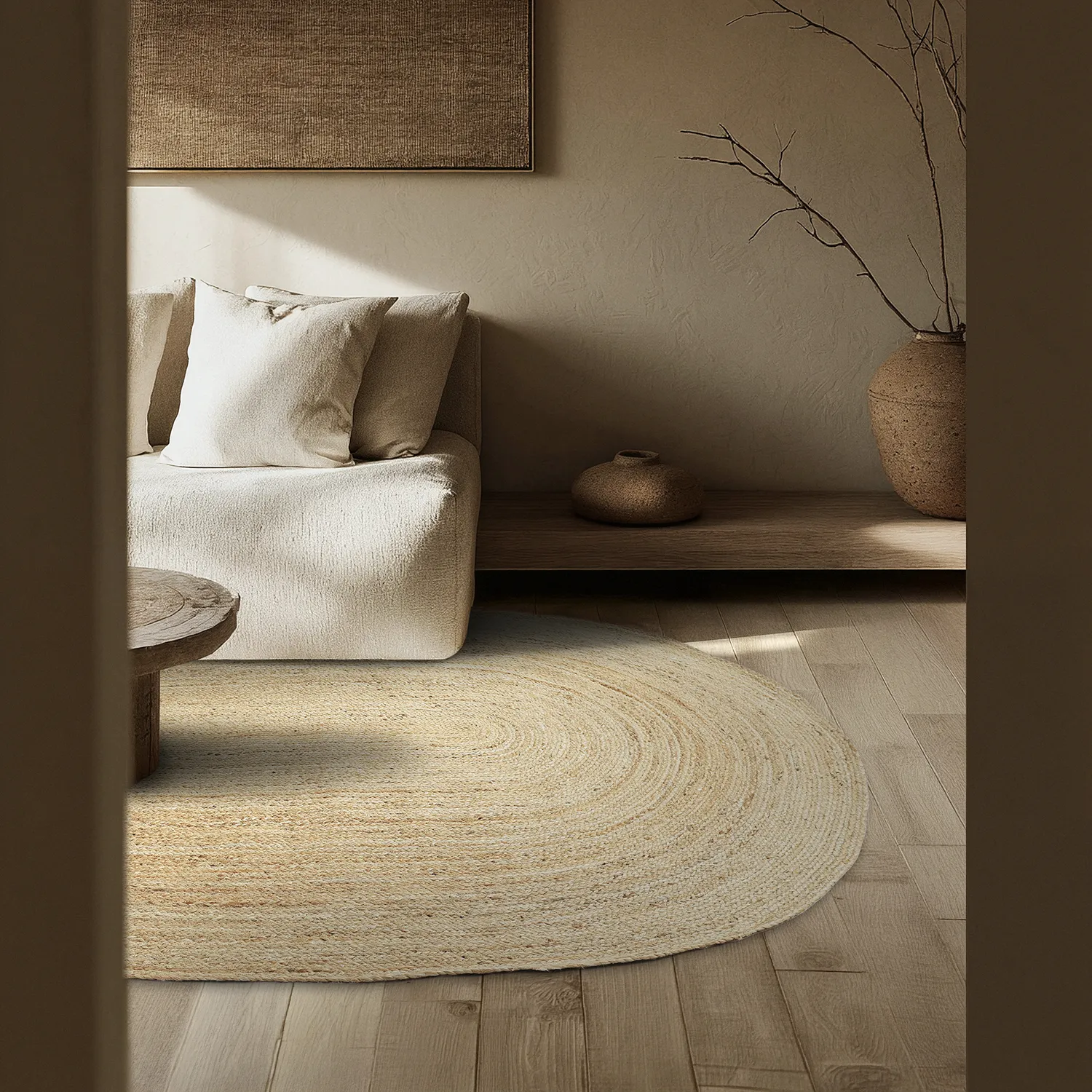 Oval jute rug - San Francisco (jute)