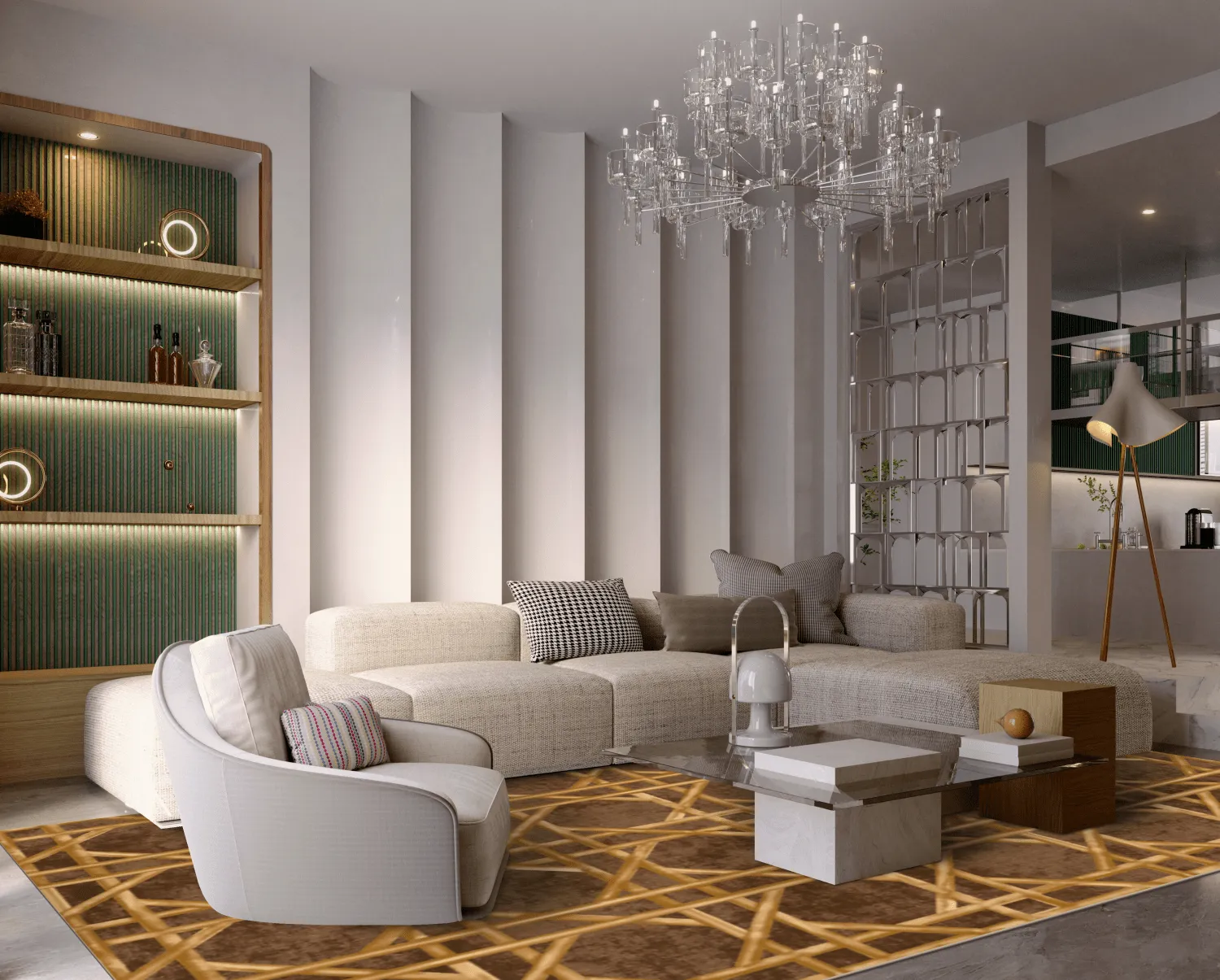 Wilton rug - Pachino (brown/gold)