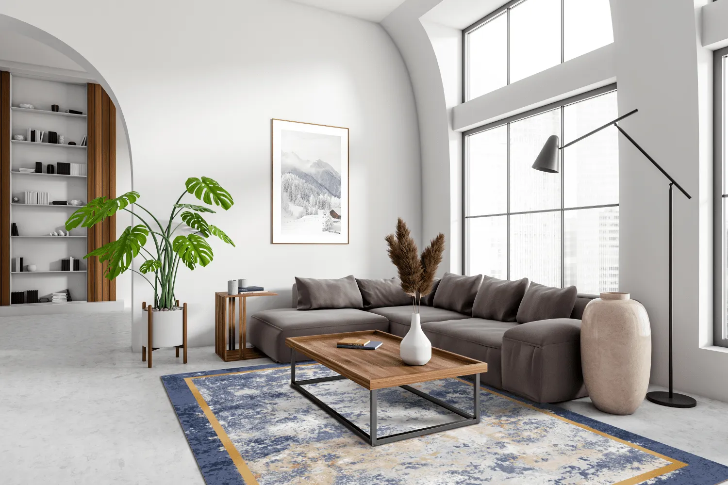 Wilton rug - Peri (blue/multi)
