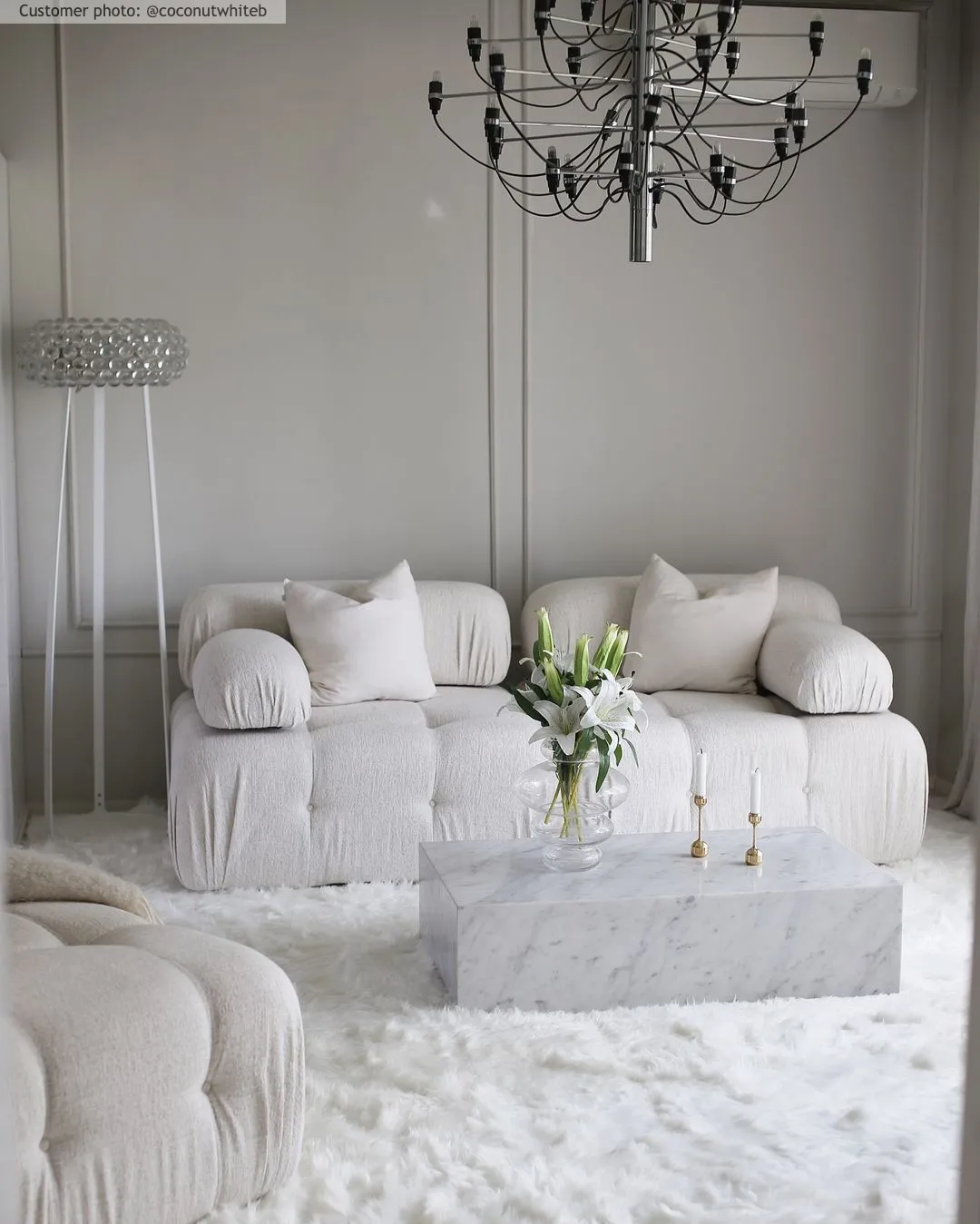 Shaggy rugs - Pomaire (white)