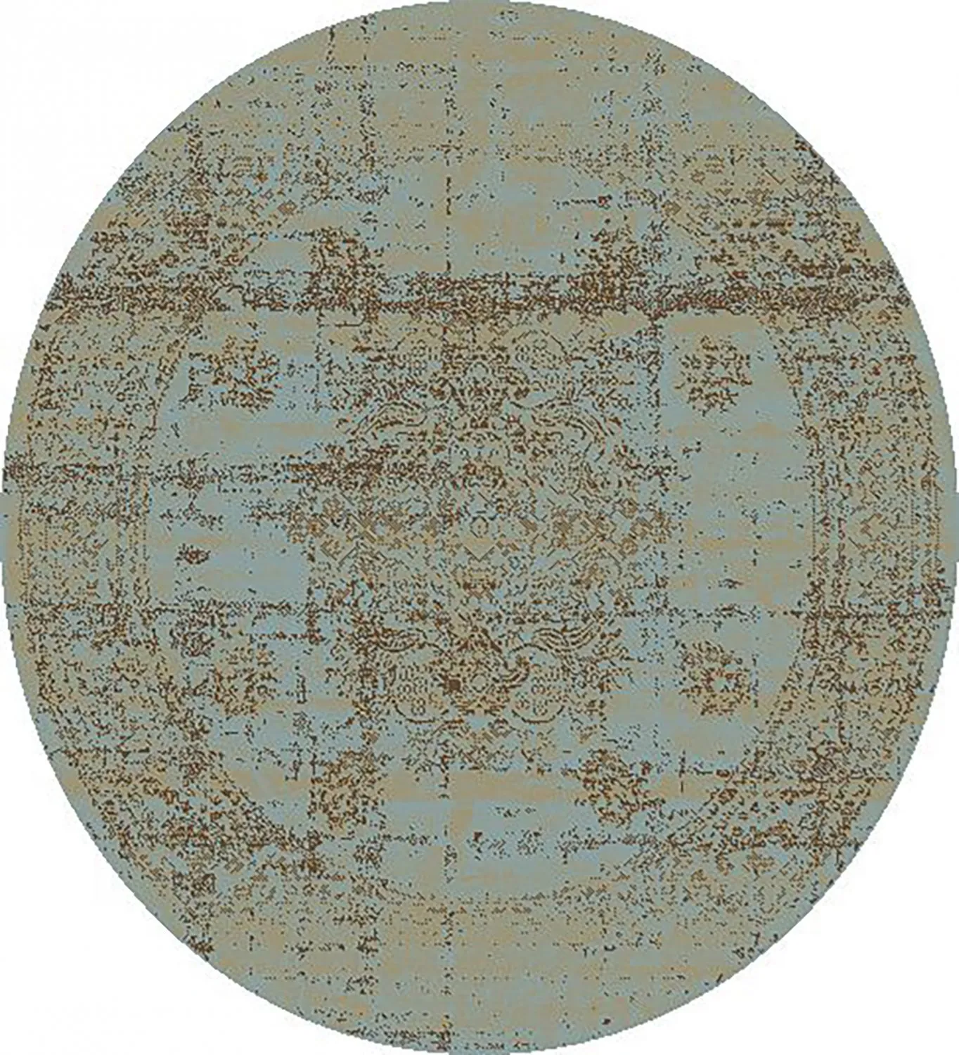 Round rug - Peking Royal (turquoise)