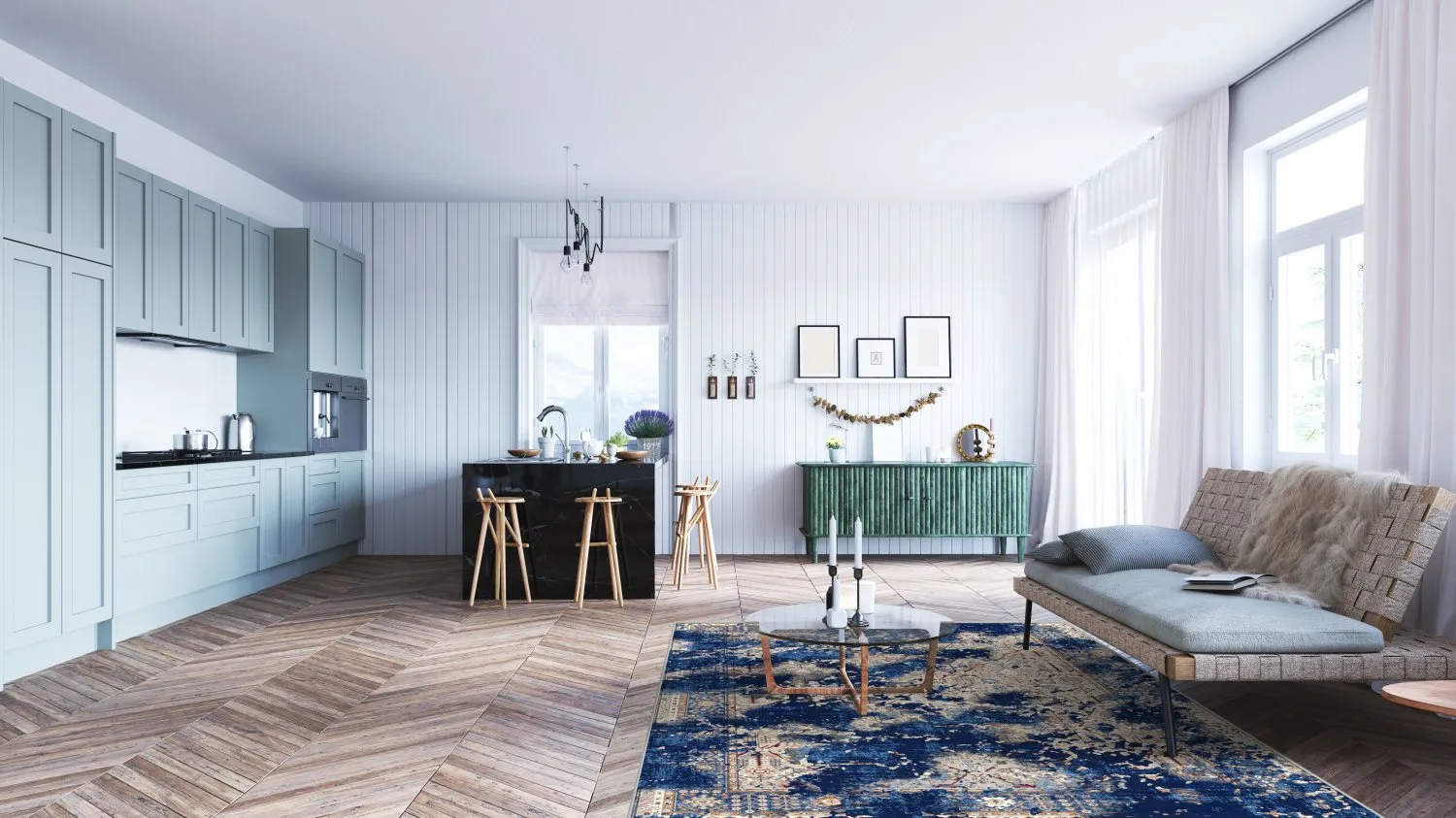 Wilton rug - Temima (blue)