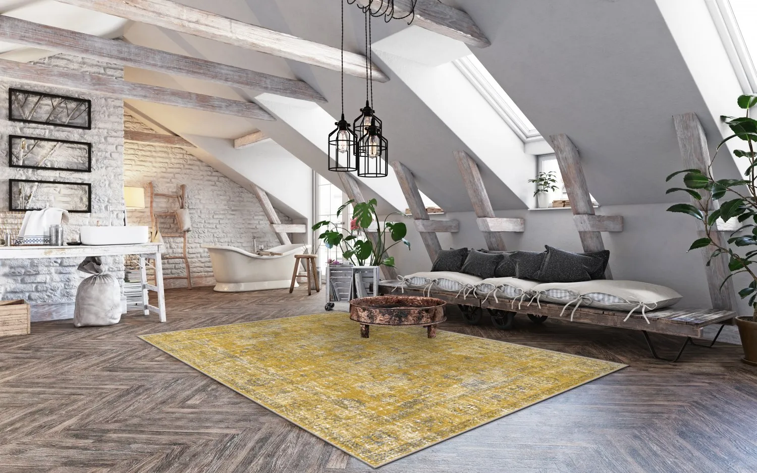 Wilton rug - Gombalia (yellow)