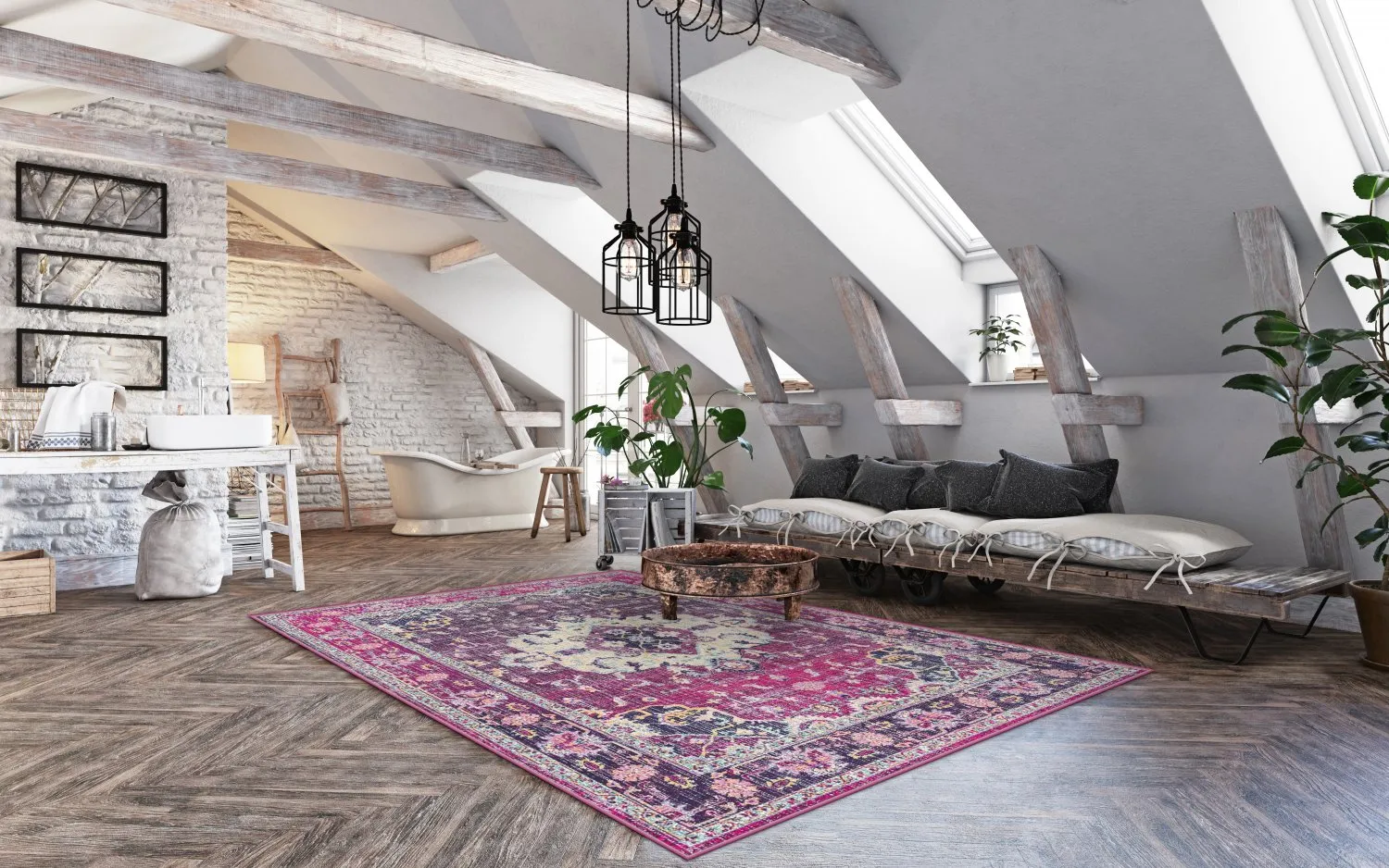 Wilton rug - Siliana (pink)
