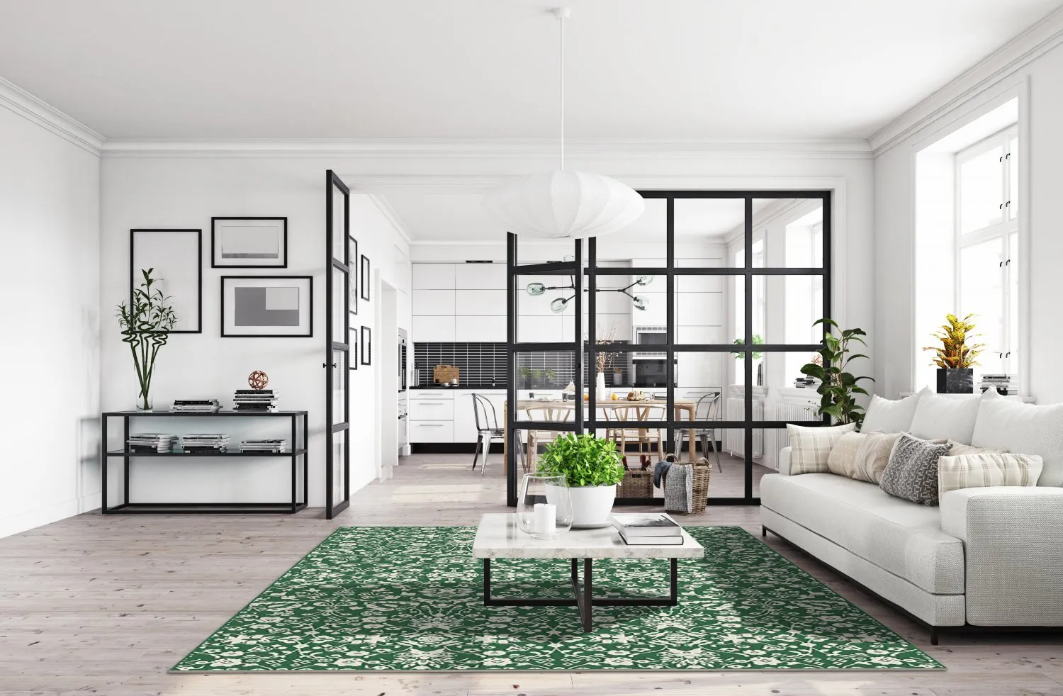 Indoor/Outdoor rug - Brussels Ocean (green)