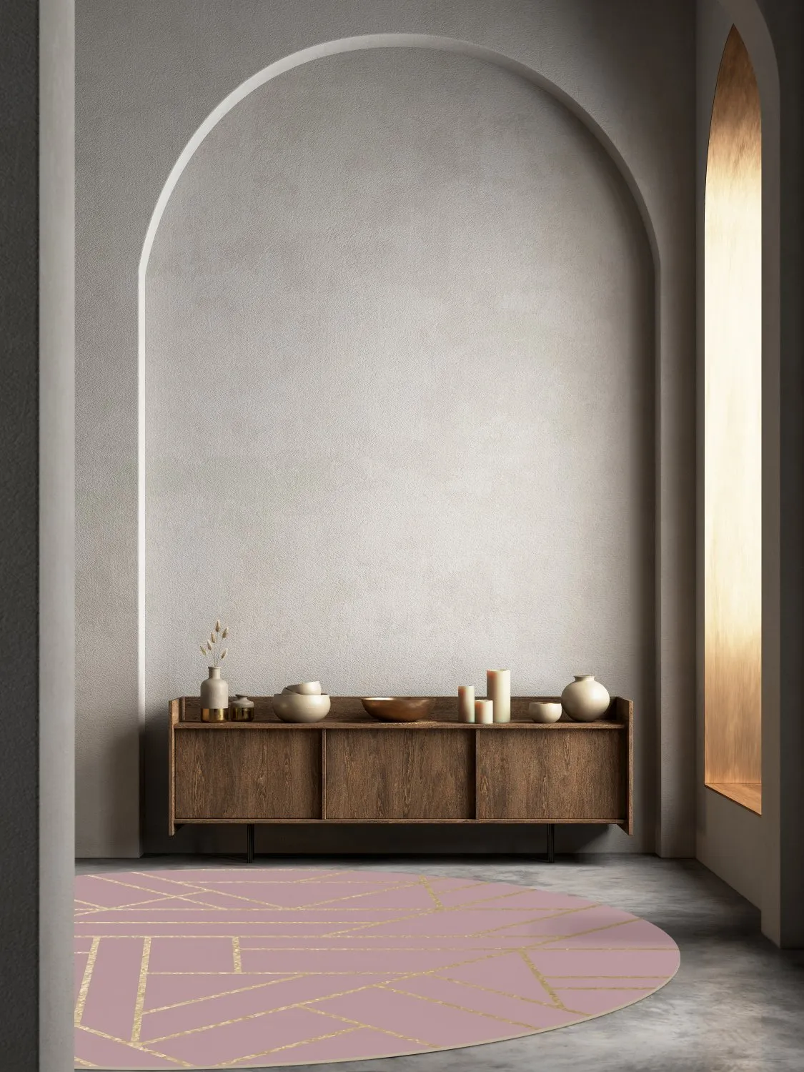 Round rug - Marino (pink)