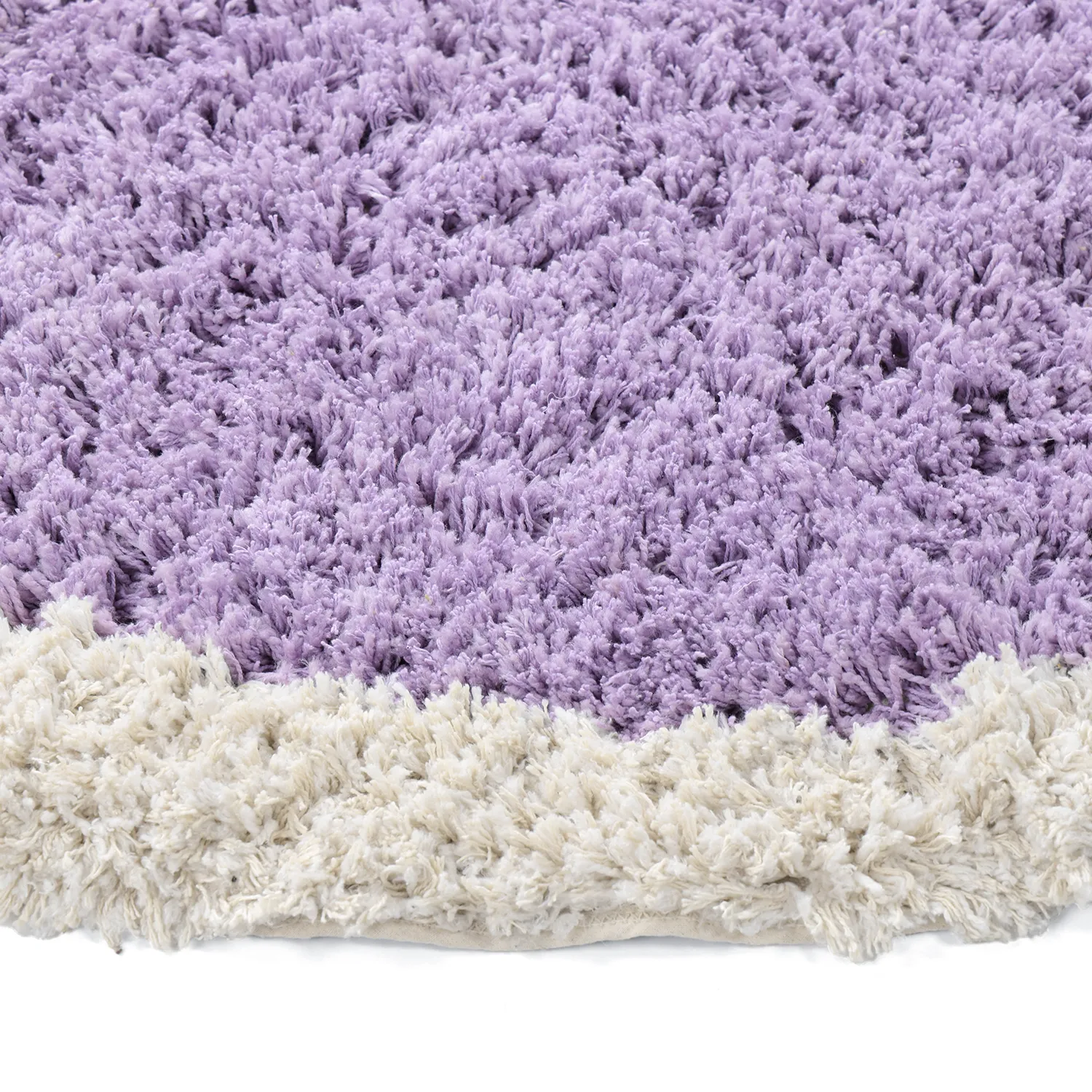 Round rug - Naousa Natural Cotton Shaggy (multi)