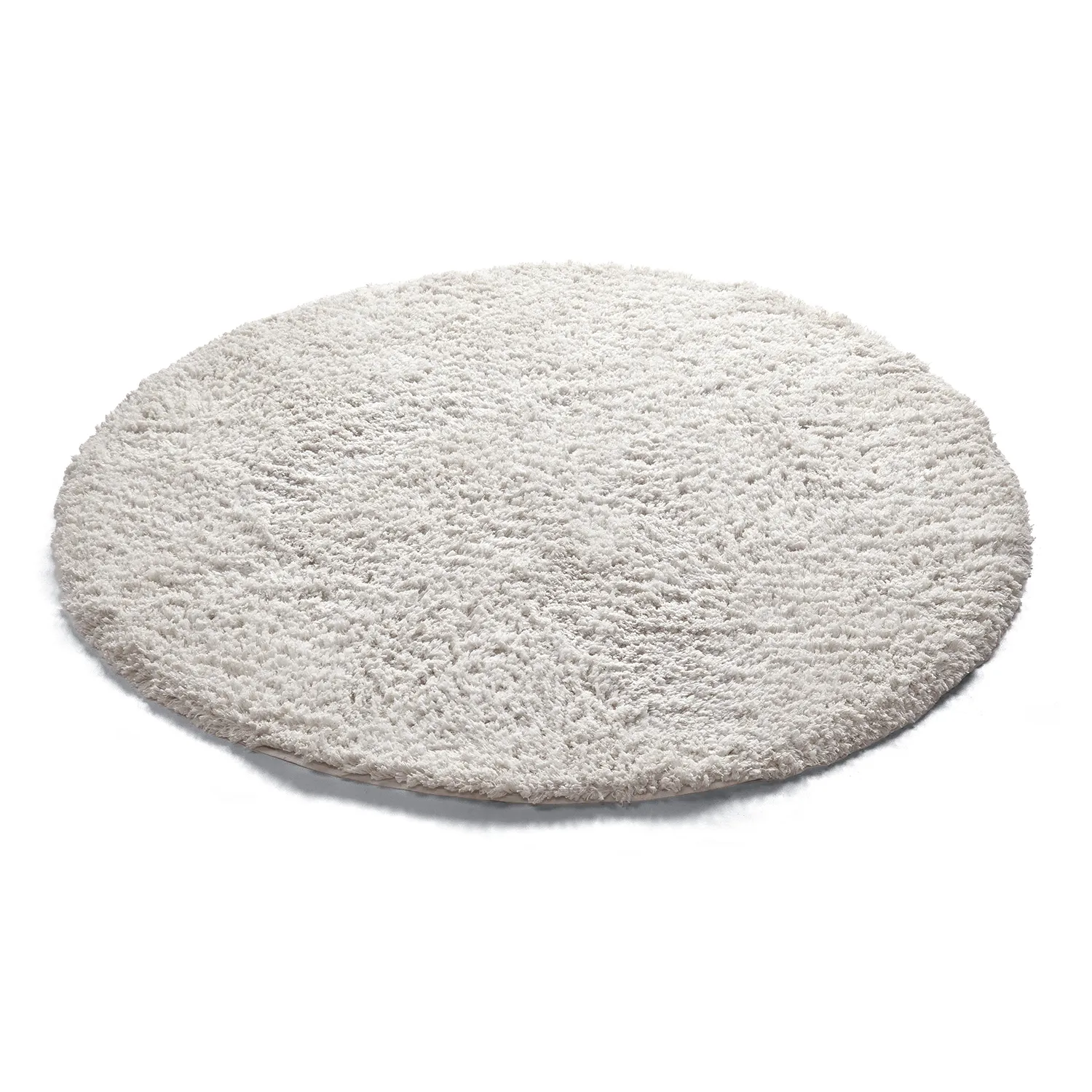 Round rug - Combarro Solid Cotton Shaggy (cream)