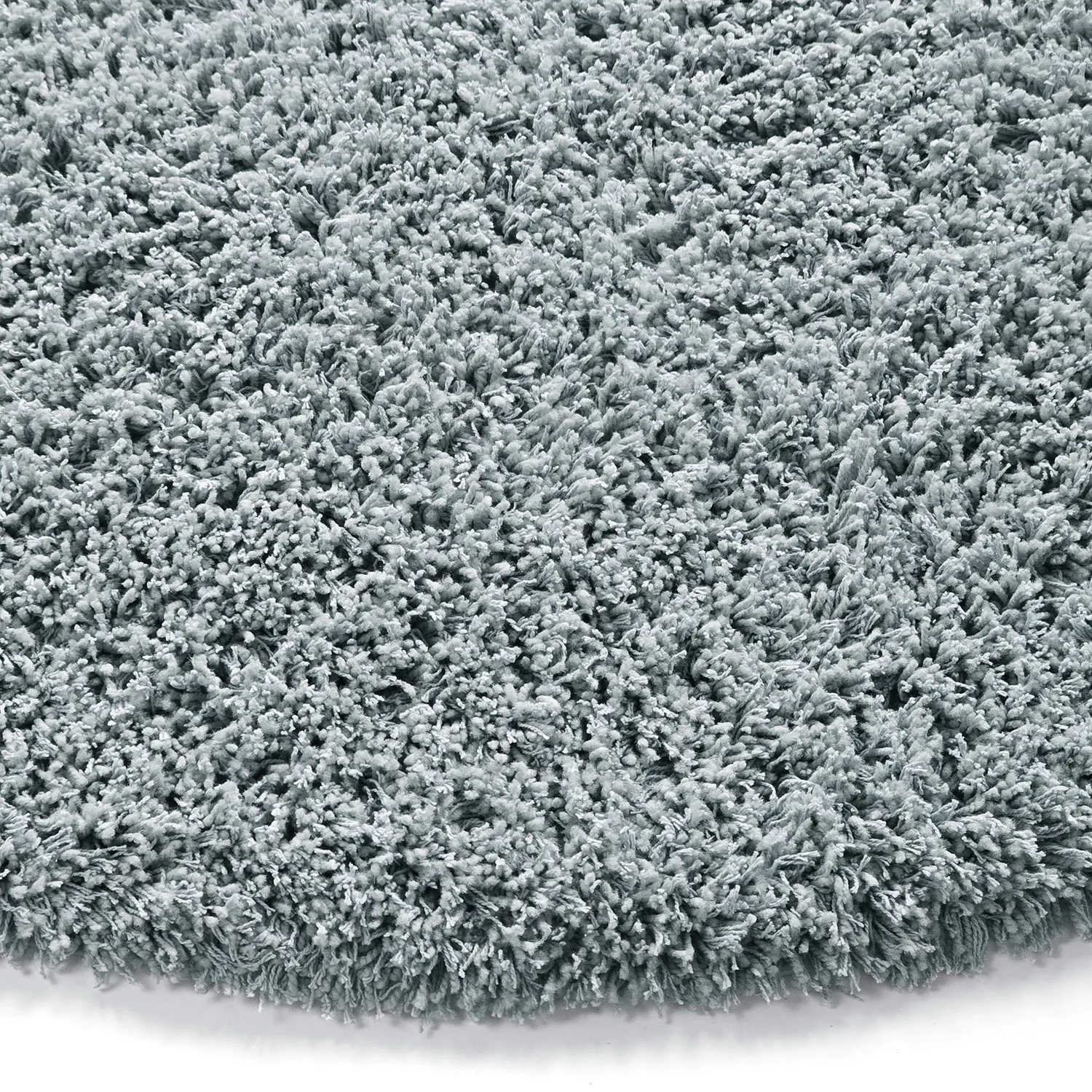 Round rug - Combarro Solid Cotton Shaggy (light blue)