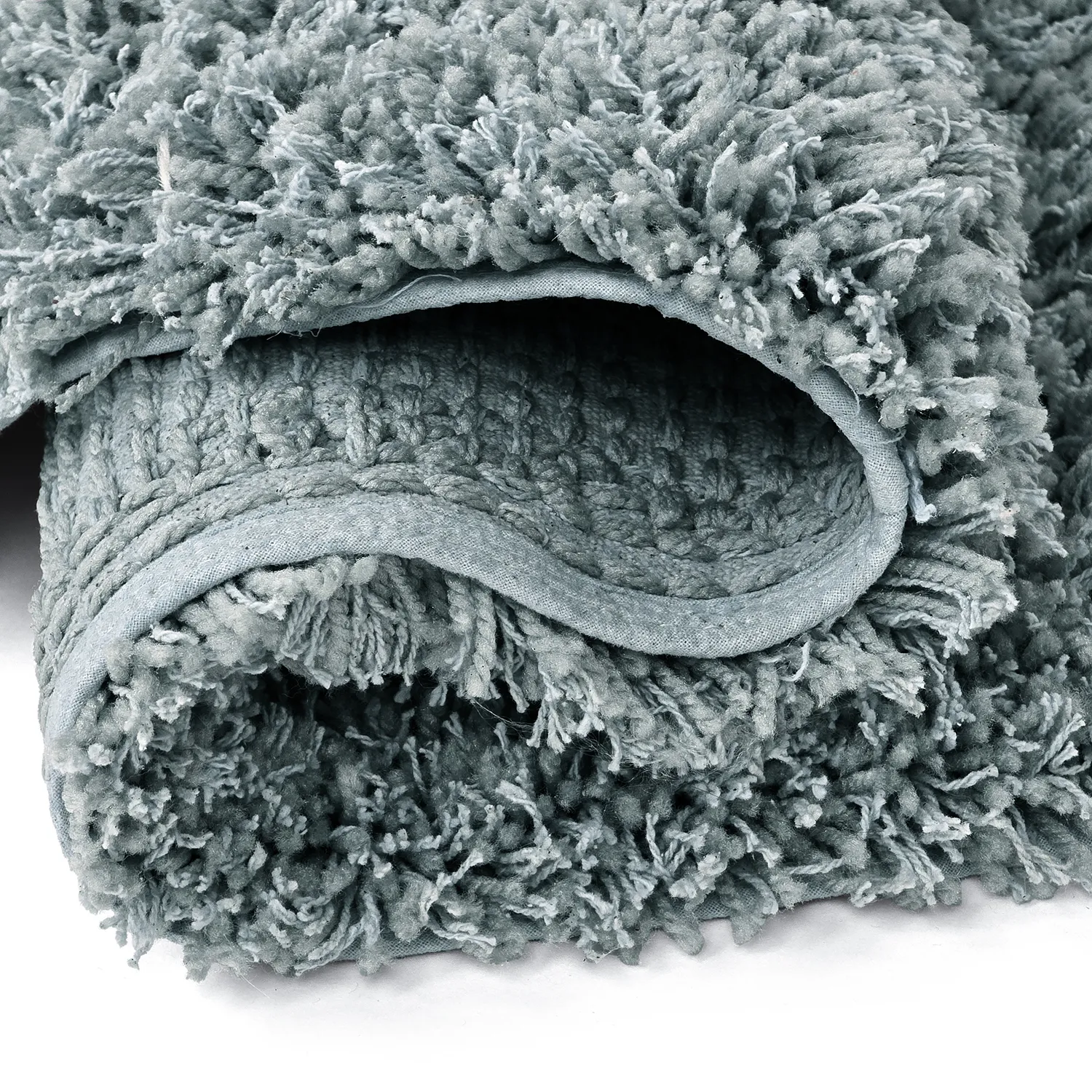 Round rug - Combarro Solid Cotton Shaggy (light blue)