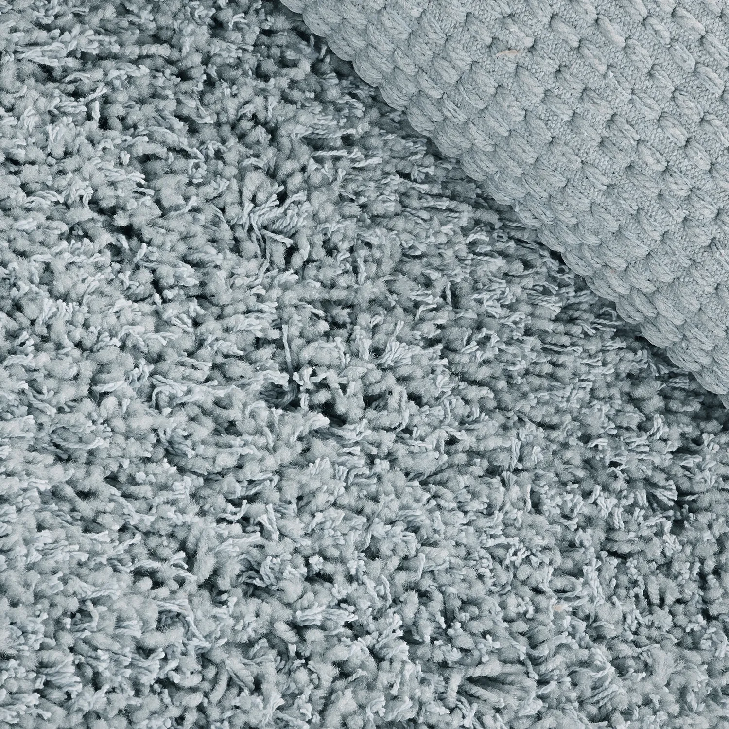 Round rug - Combarro Solid Cotton Shaggy (light blue)