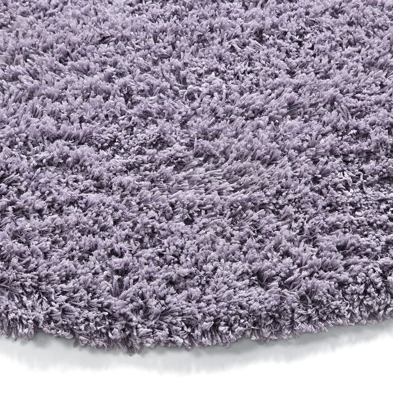 Round rug - Combarro Solid Cotton Shaggy (light purple)