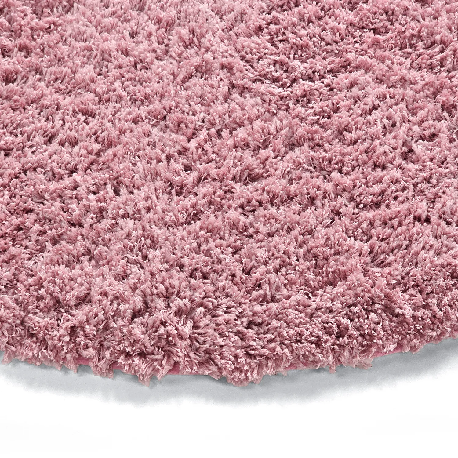Round rug - Combarro Solid Cotton Shaggy (light pink)
