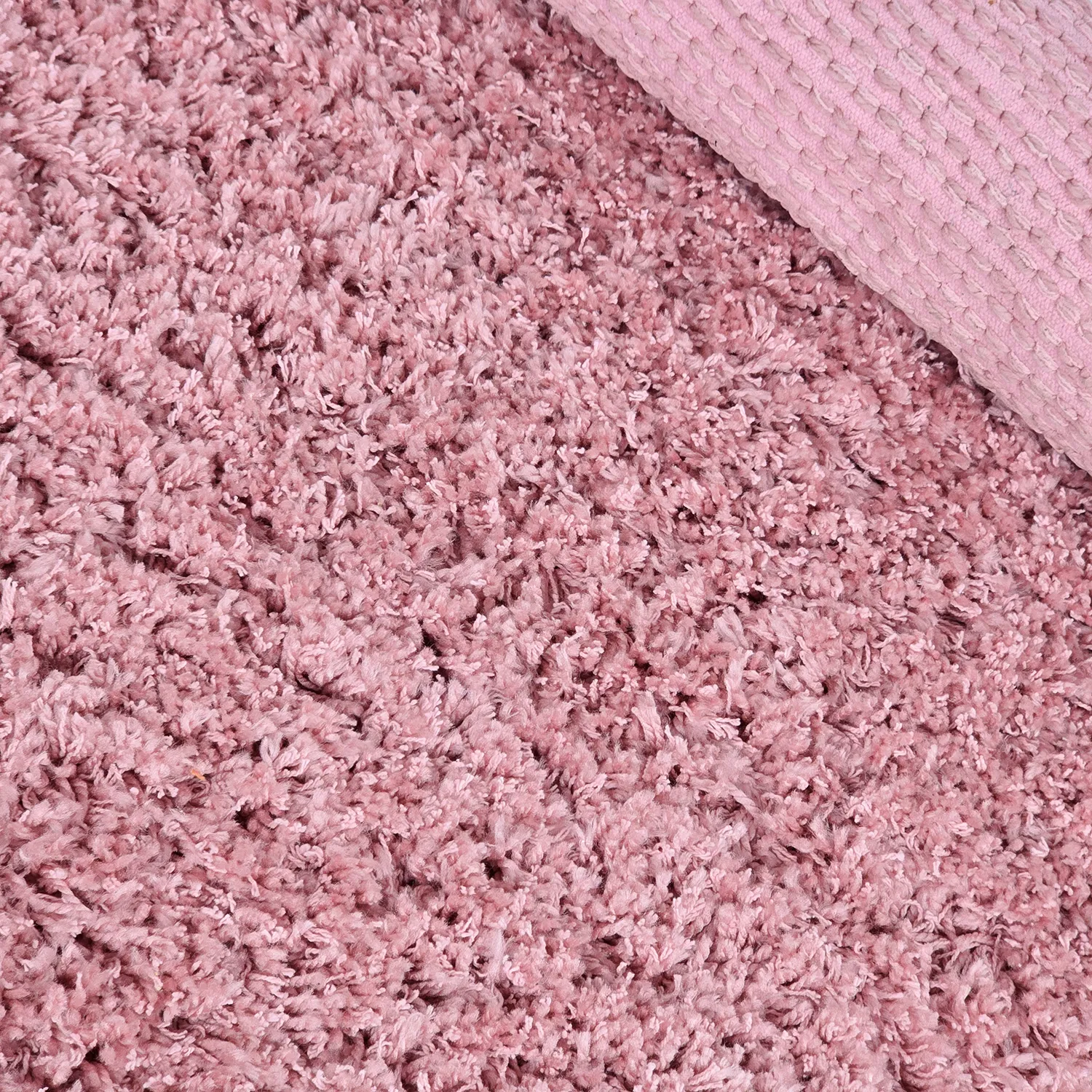 Round rug - Combarro Solid Cotton Shaggy (light pink)