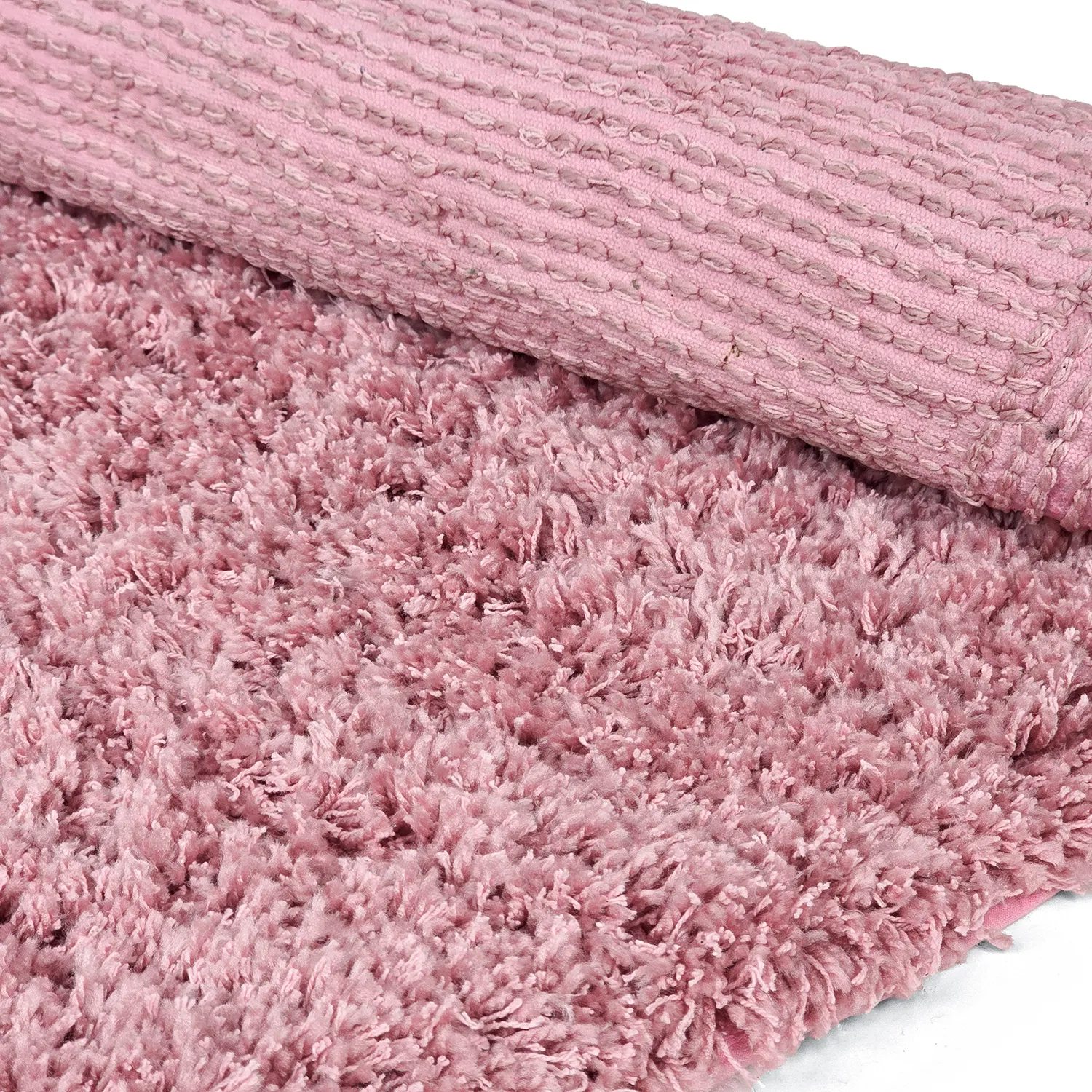 Round rug - Combarro Solid Cotton Shaggy (light pink)