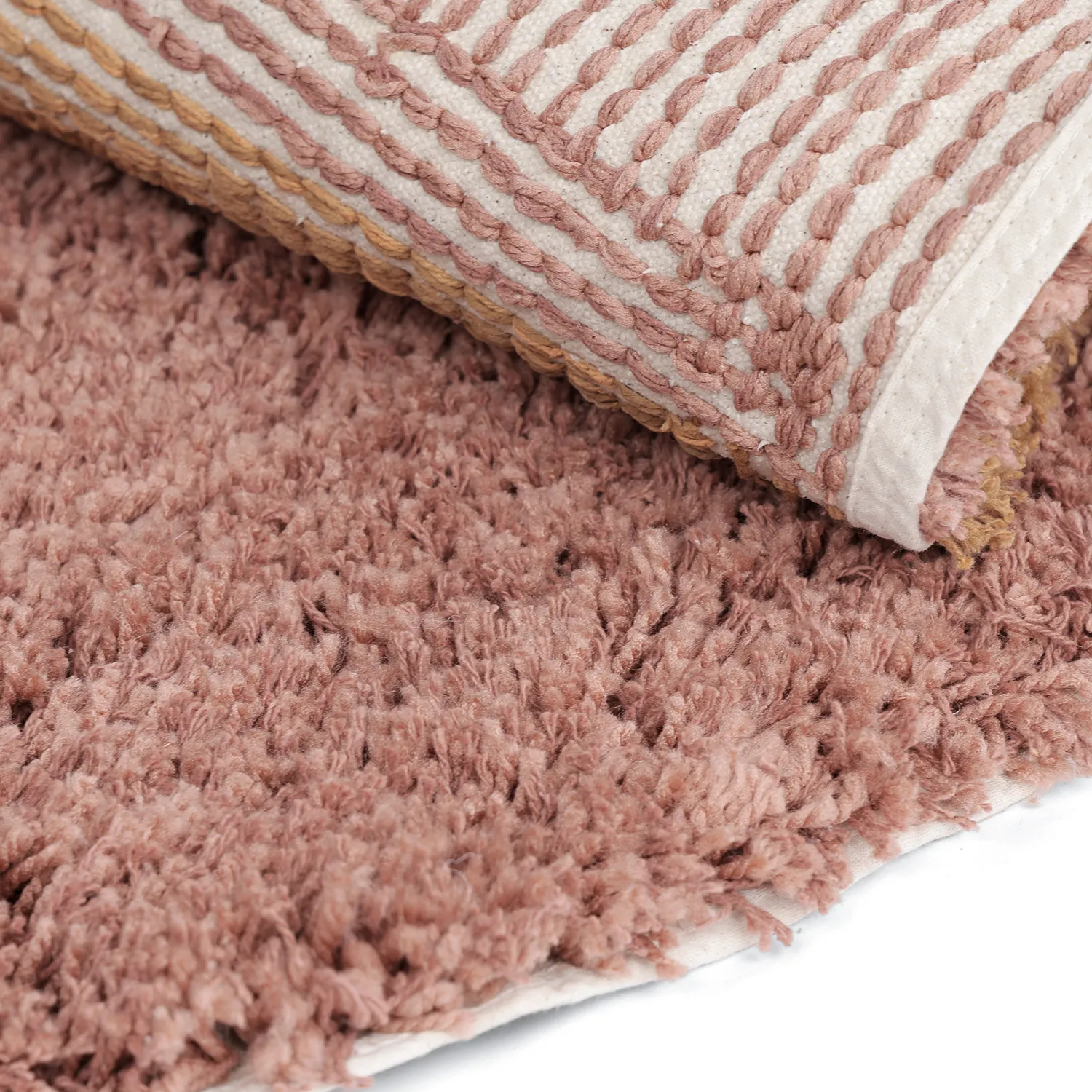 Round rug - Perast Natural Cotton Shaggy (multi)
