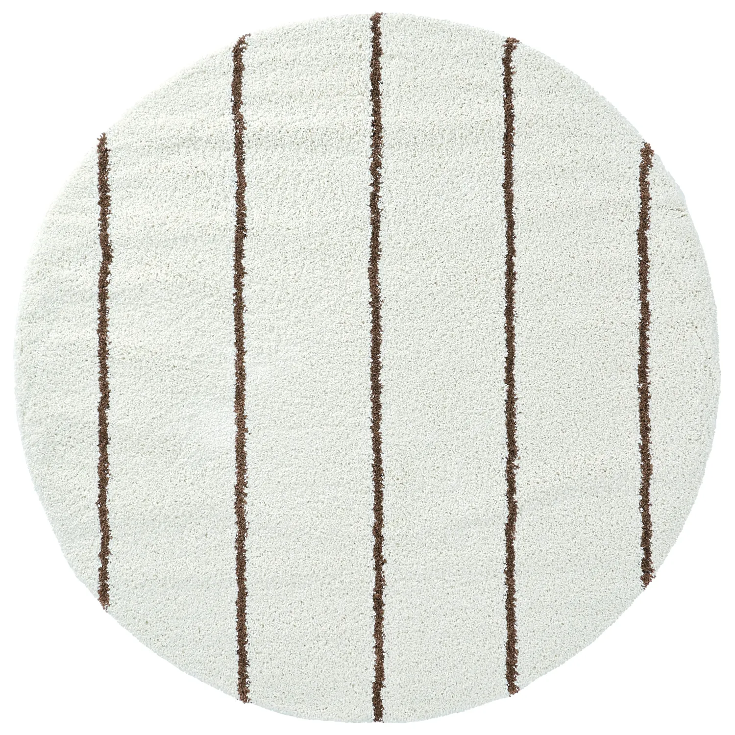 Round rugs - Eze (white/brown)