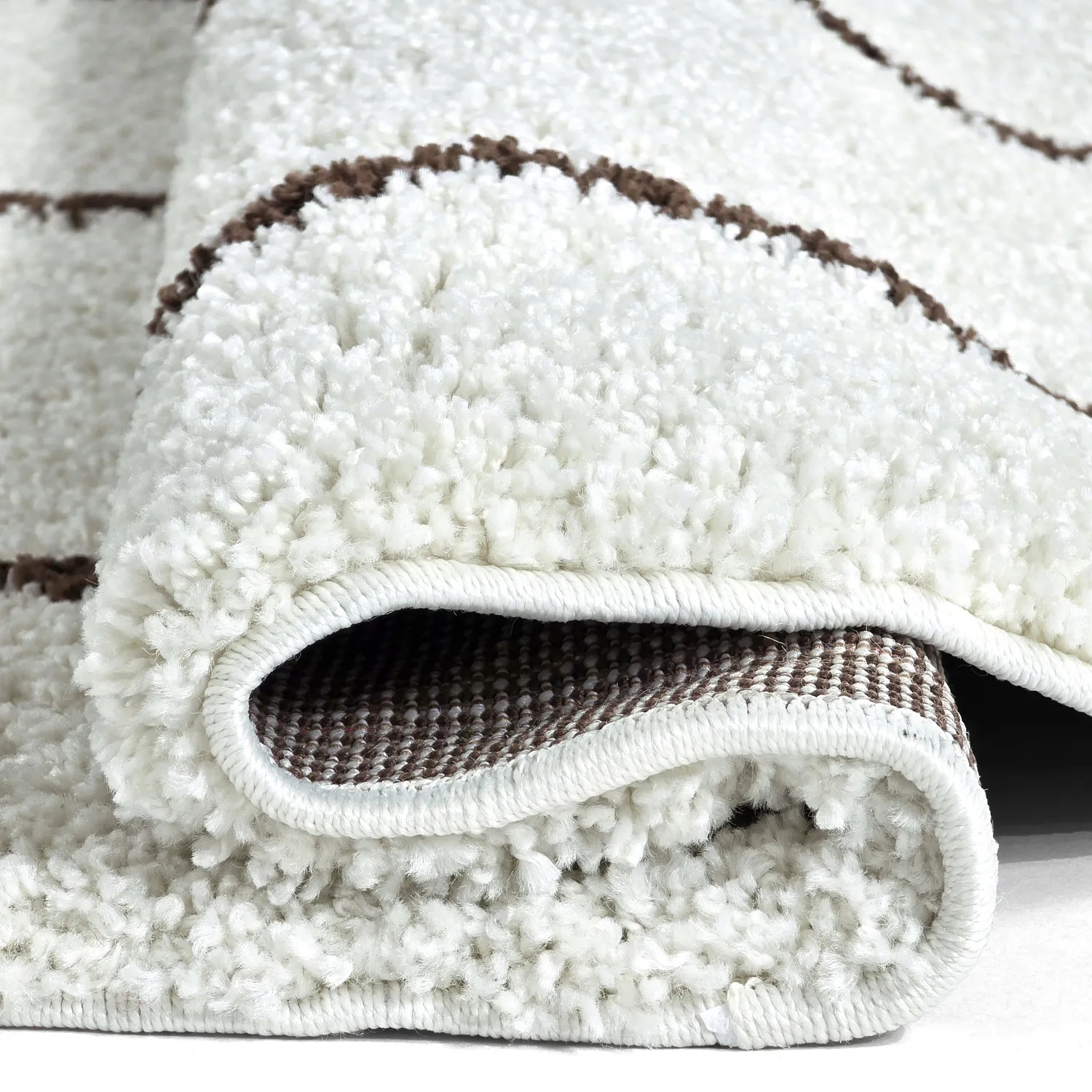 Round rugs - Eze (white/brown)