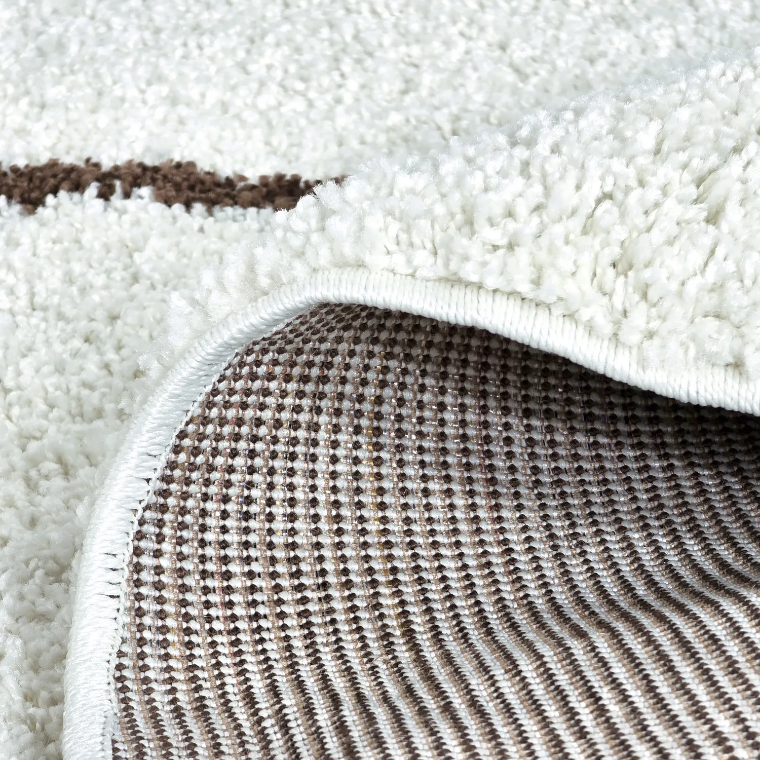 Round rugs - Eze (white/brown)