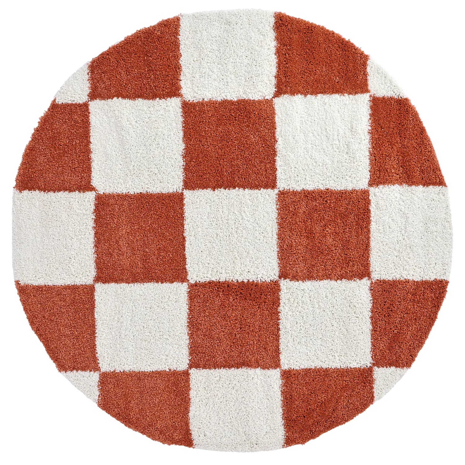 Round rugs - Gordes (orange/white)