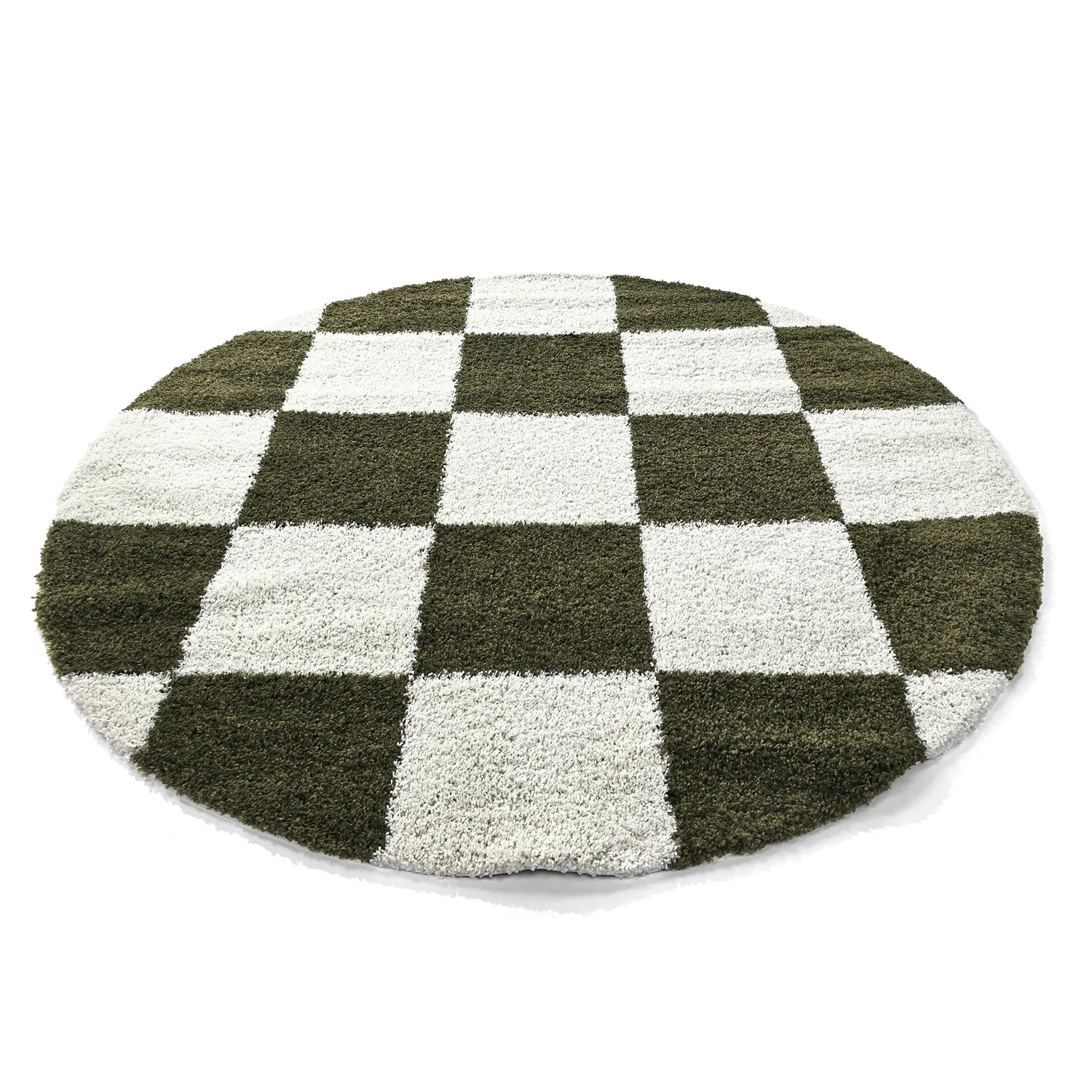 Round rugs - Gordes (green/white)